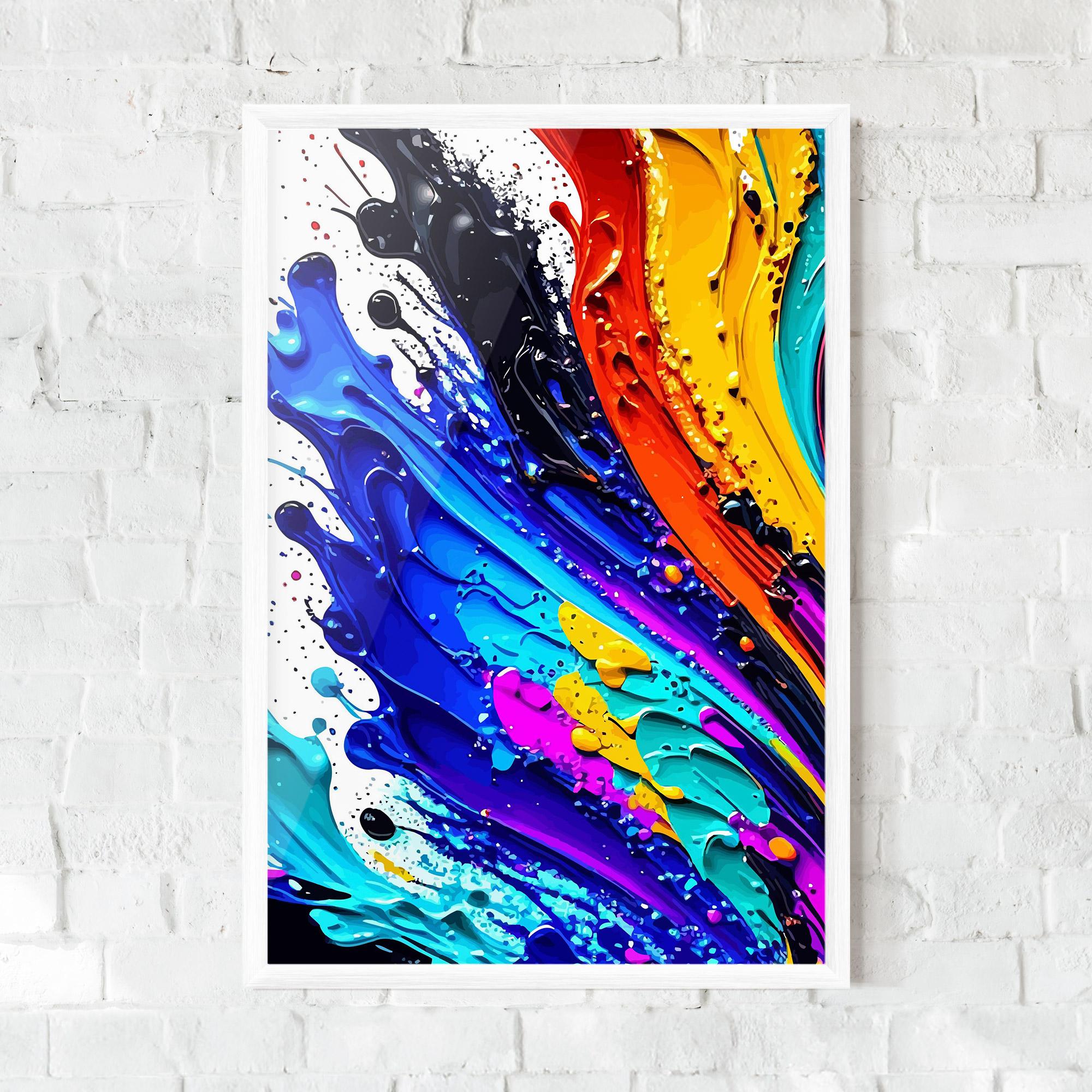 Poster Înrămat Pretty Splash Color mockup 0