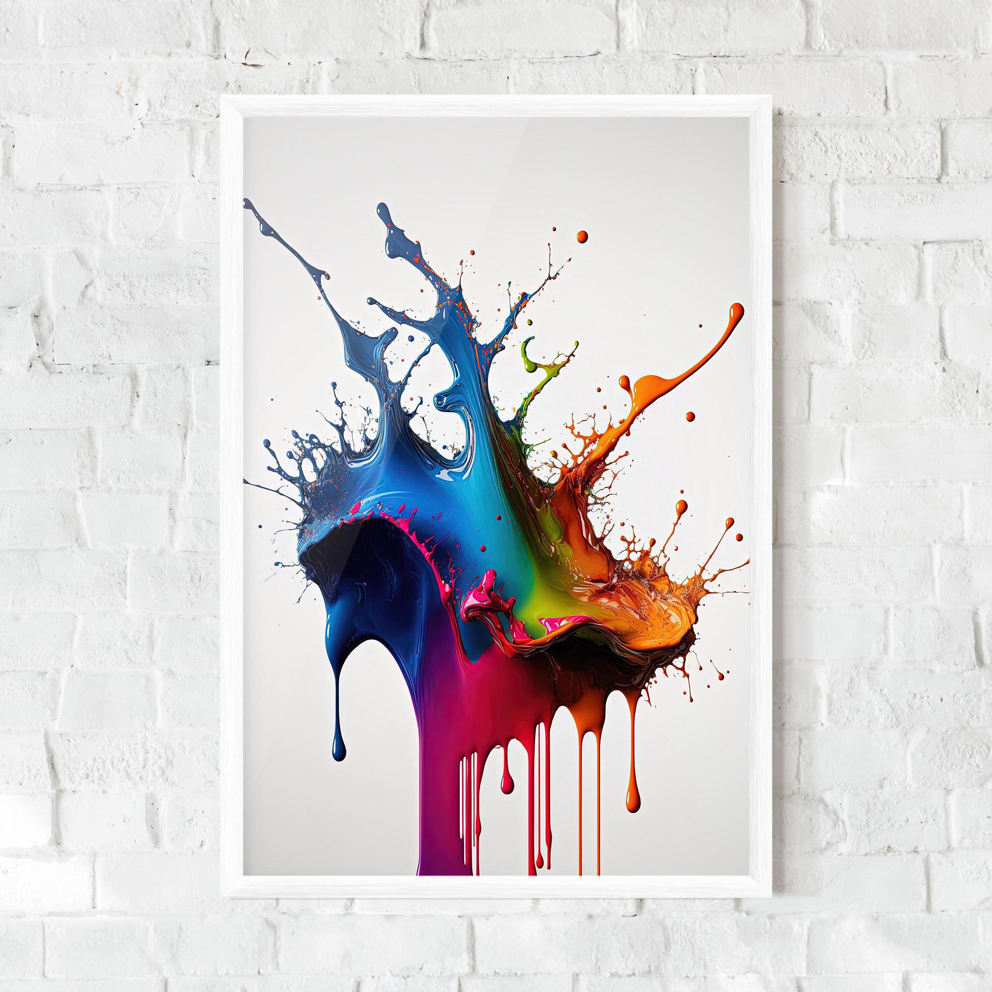 Poster Înrămat Yellow Blue Floating mockup 0