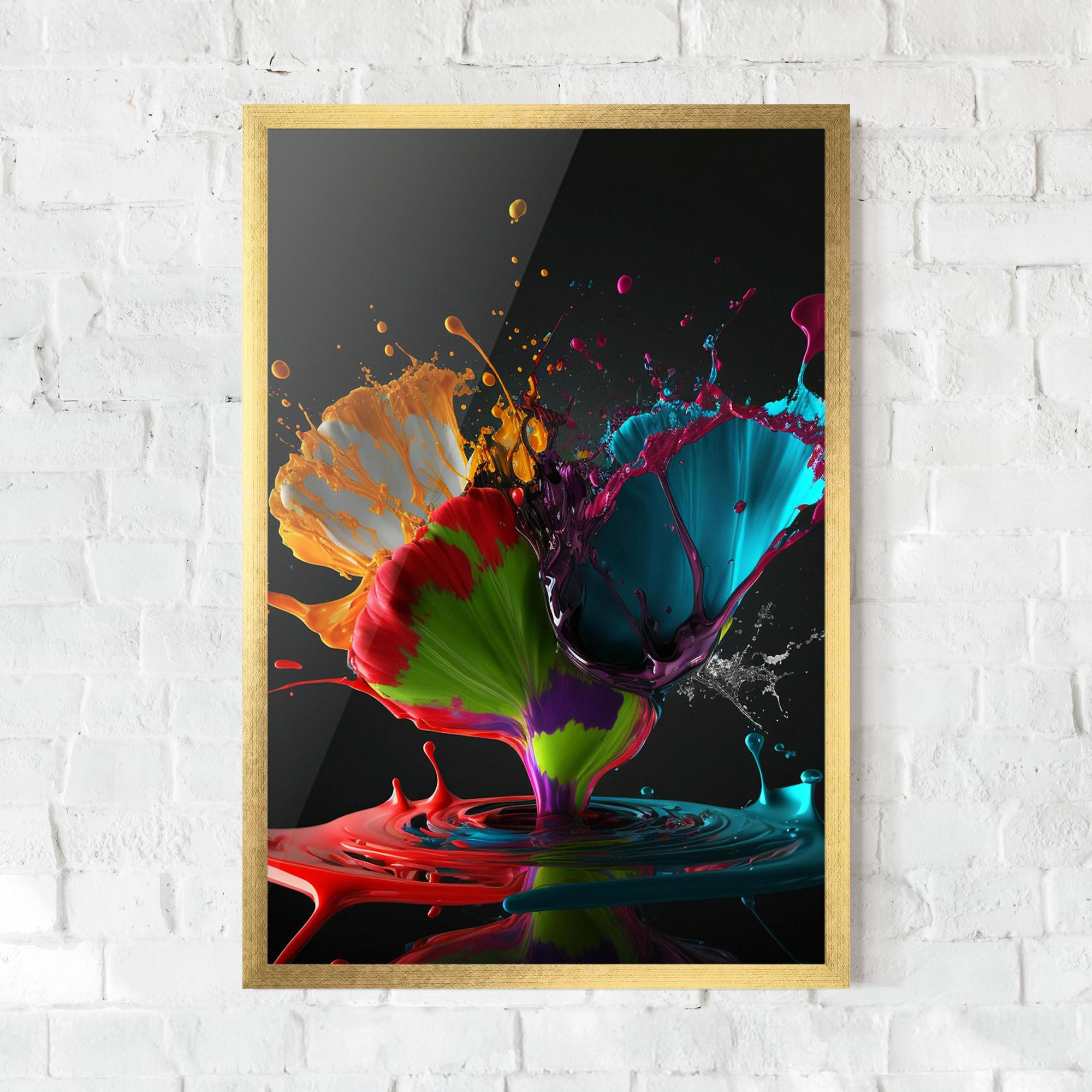 Poster Înrămat Beautiful Colorful Splash mockup 0