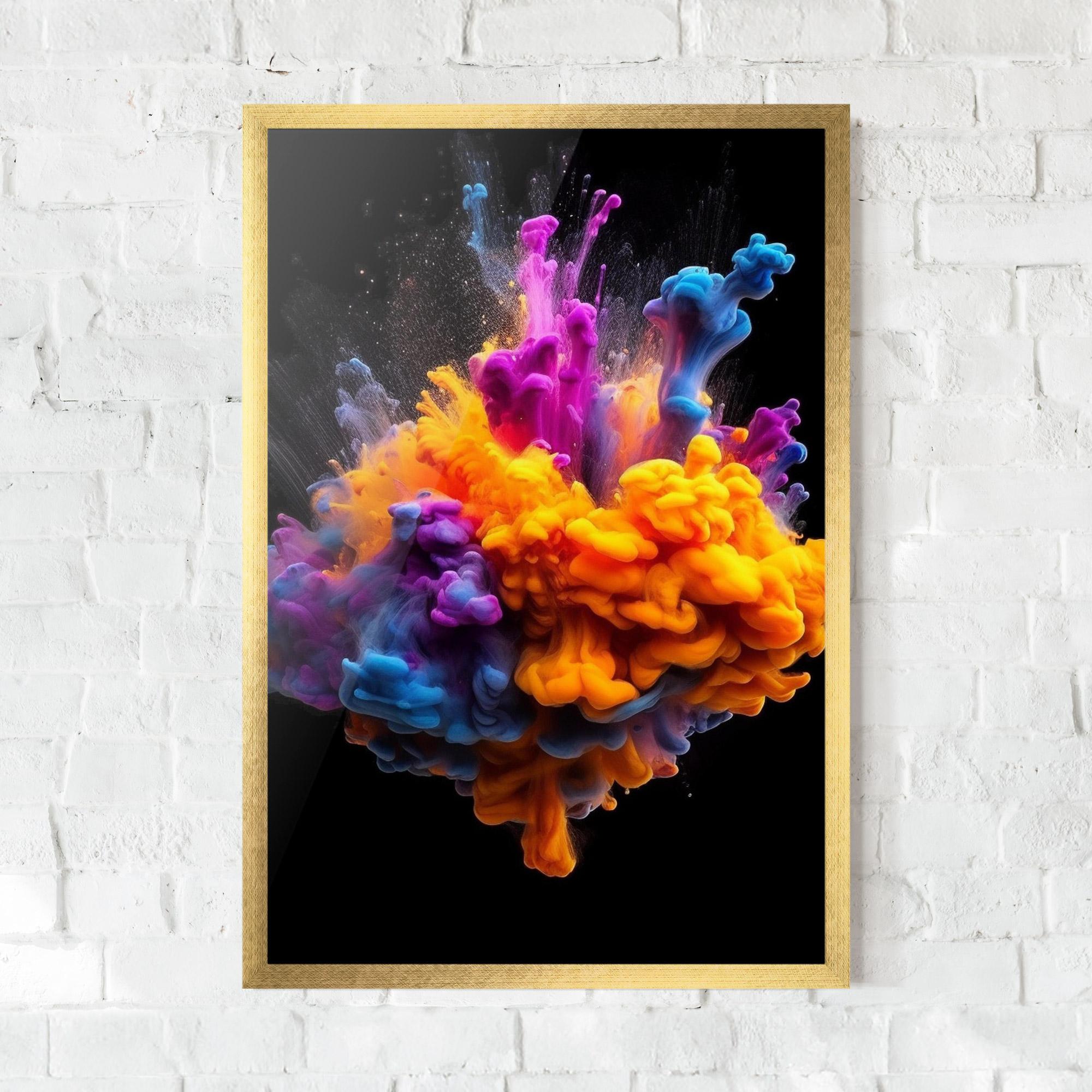 Poster Înrămat Colorful Cloud Liquid mockup 0