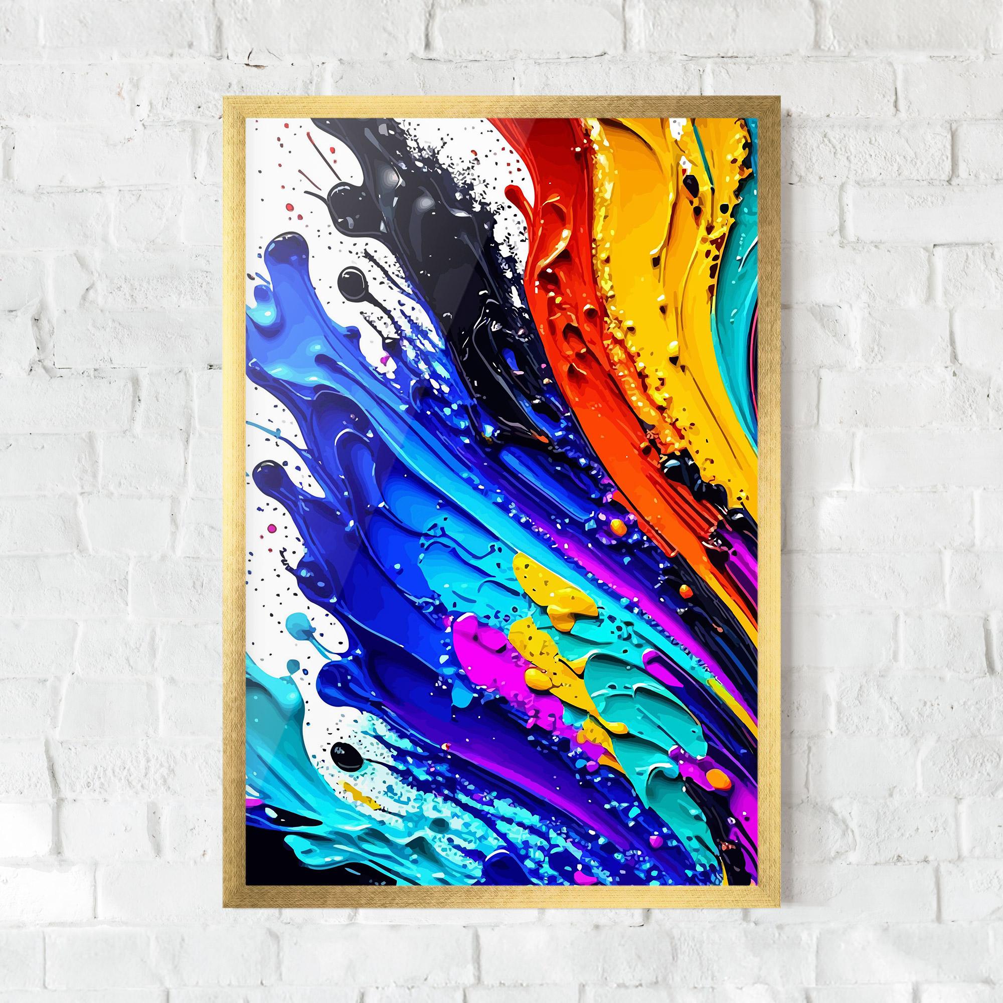 Poster Înrămat Pretty Splash Color mockup 0