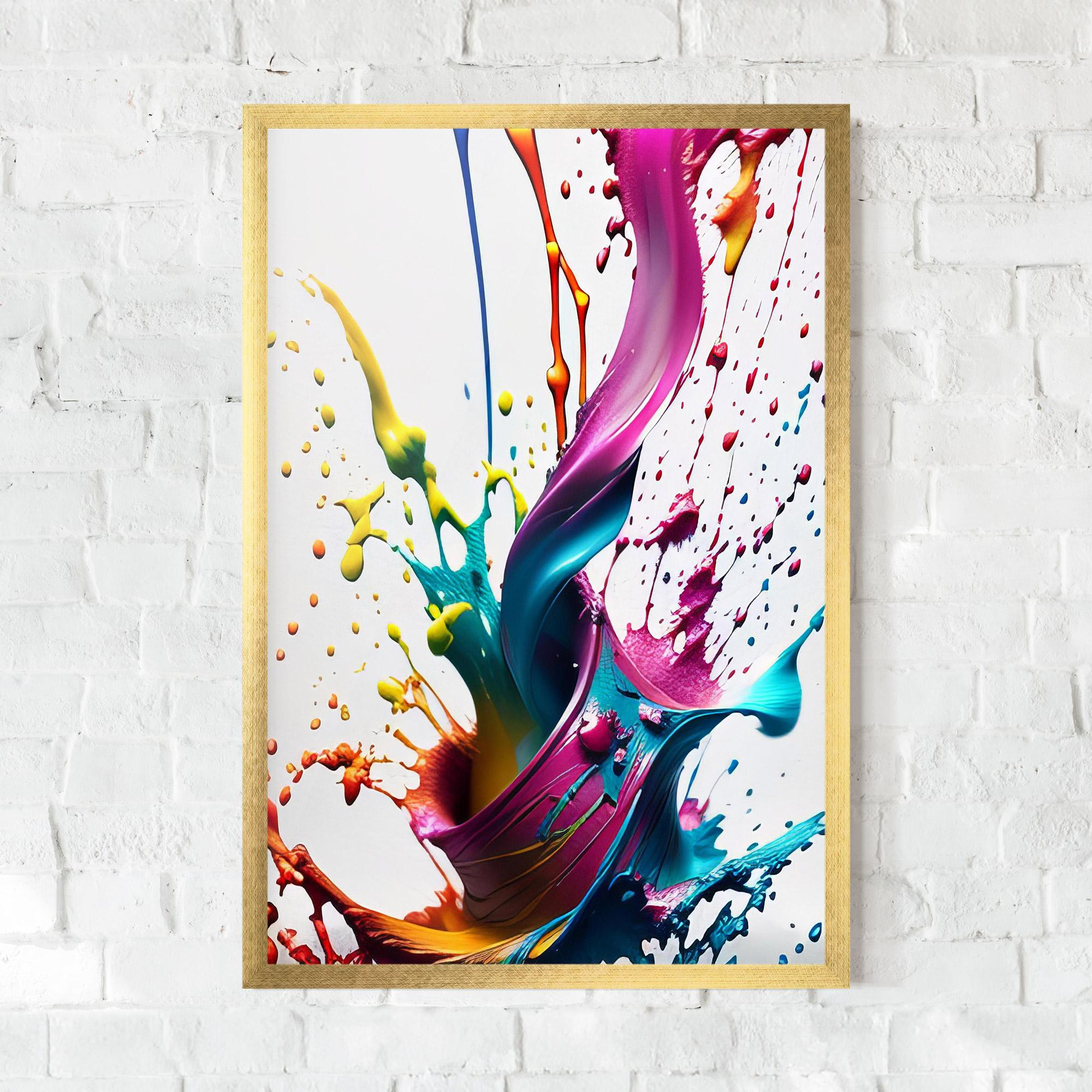 Poster Înrămat Purple Blue Splash mockup 0