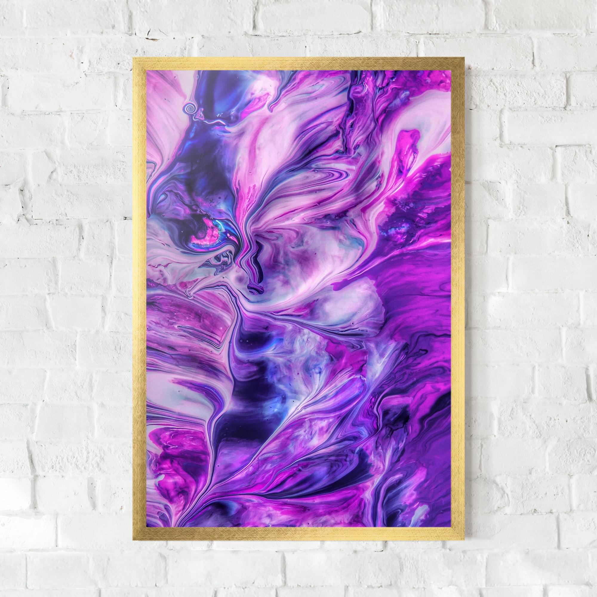 Poster Înrămat Purple Fluid mockup 0