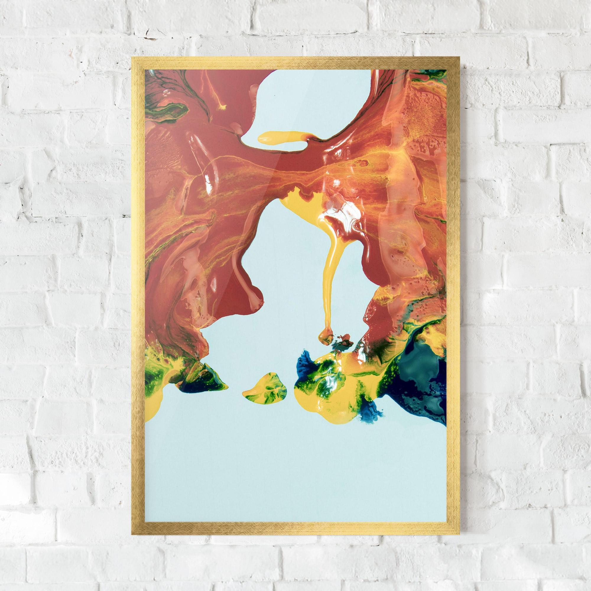 Poster Înrămat Spilled Paint mockup 0