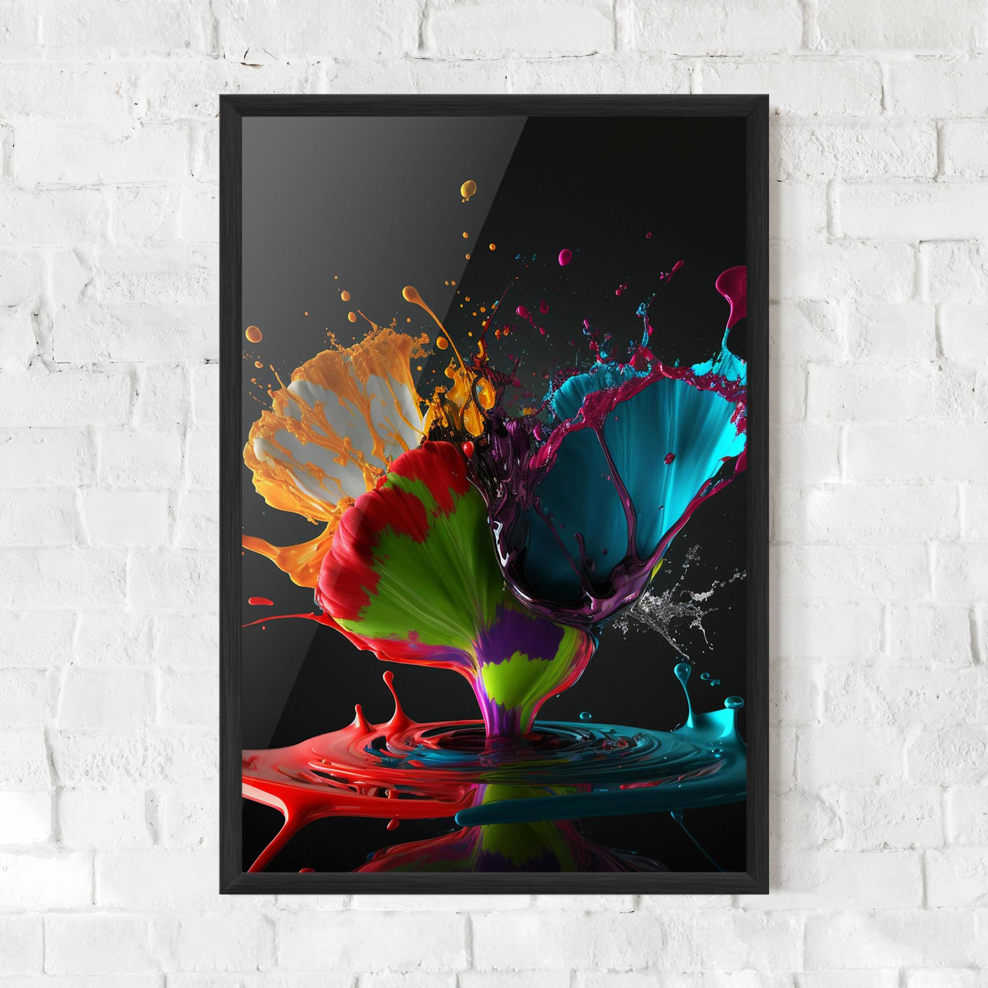 Poster Înrămat Beautiful Colorful Splash mockup 0