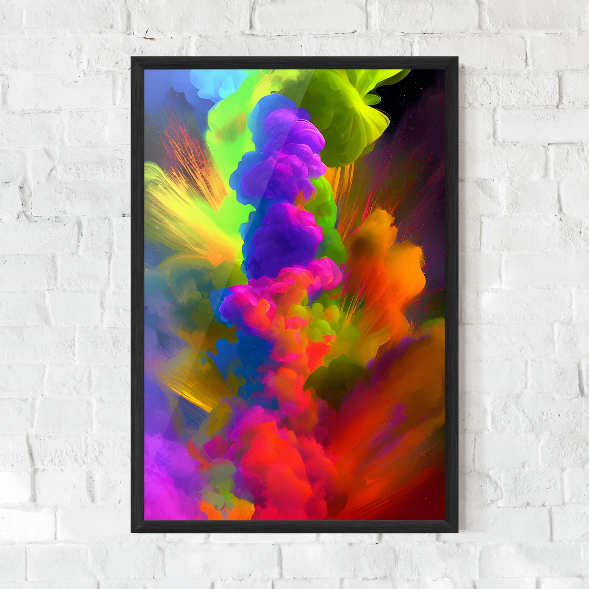 Blurred Colorful Smoke mockup 0