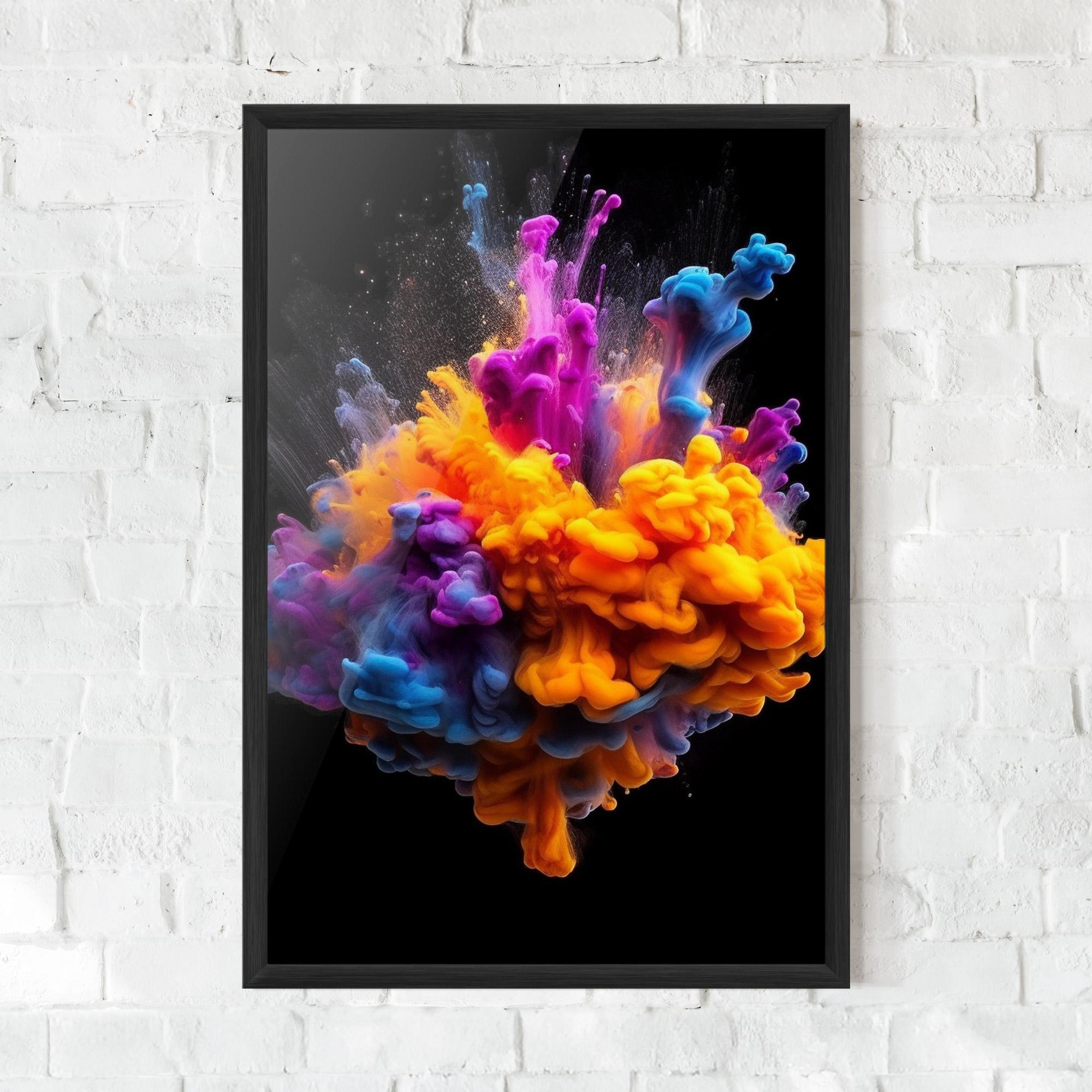 Poster Înrămat Colorful Cloud Liquid mockup 0