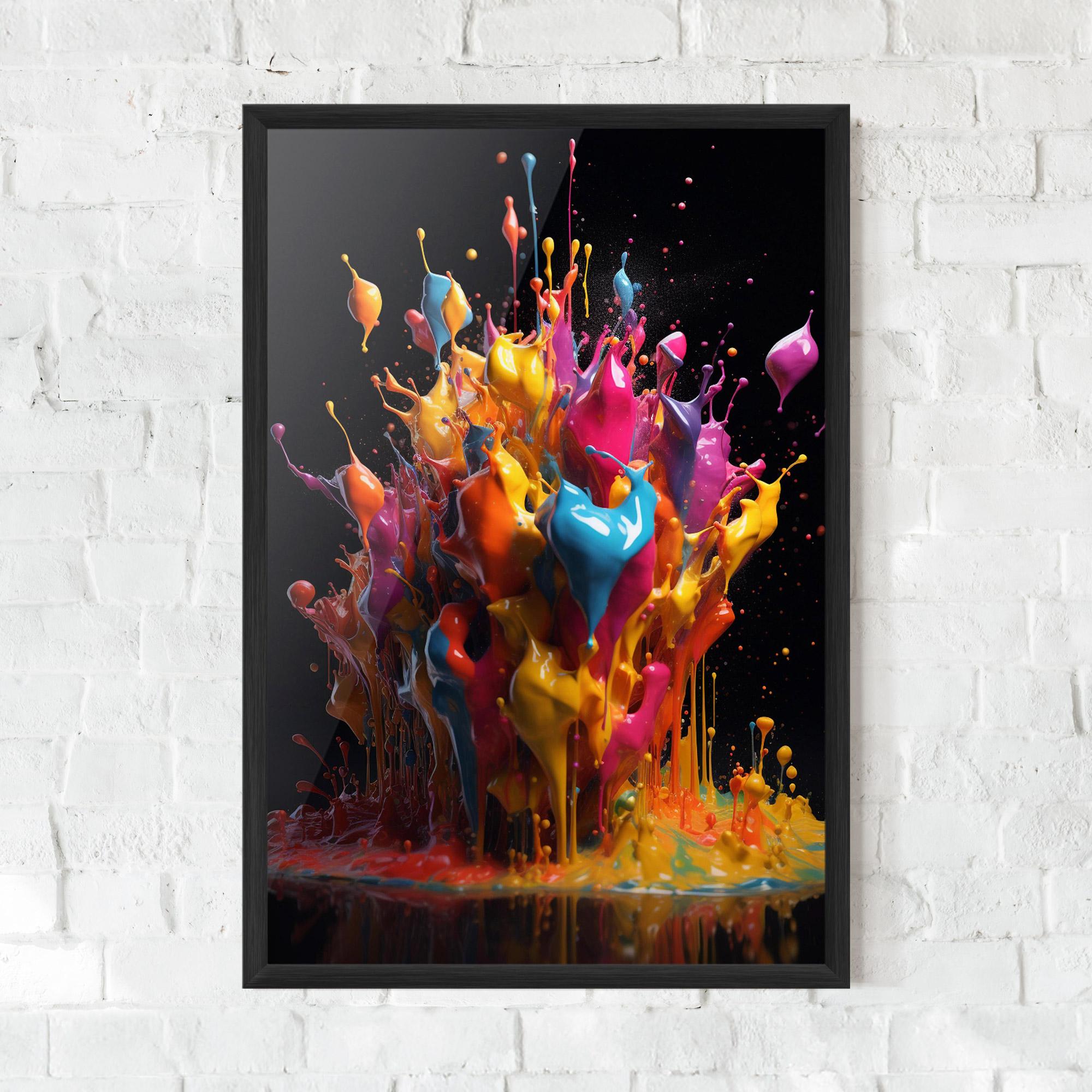 Poster Înrămat Liquid Splashing mockup 0