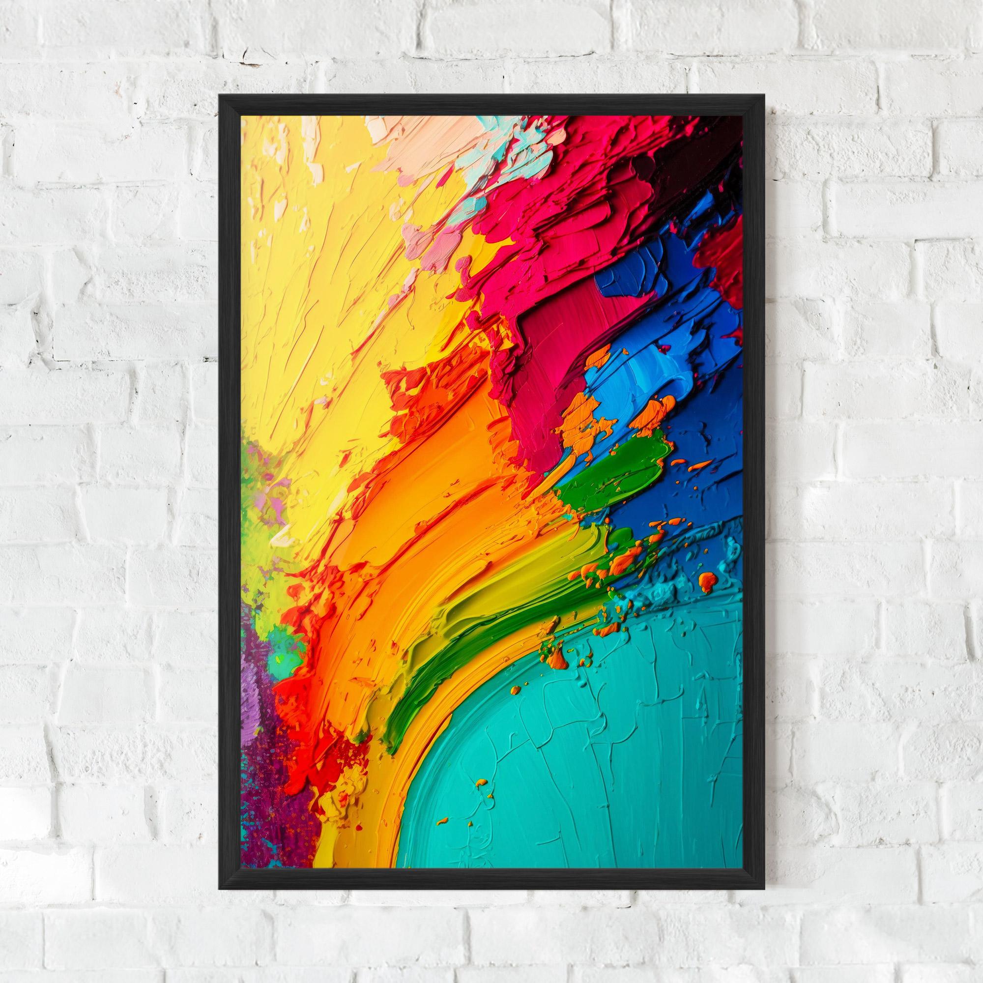Poster Înrămat Multicolored Painting mockup 0