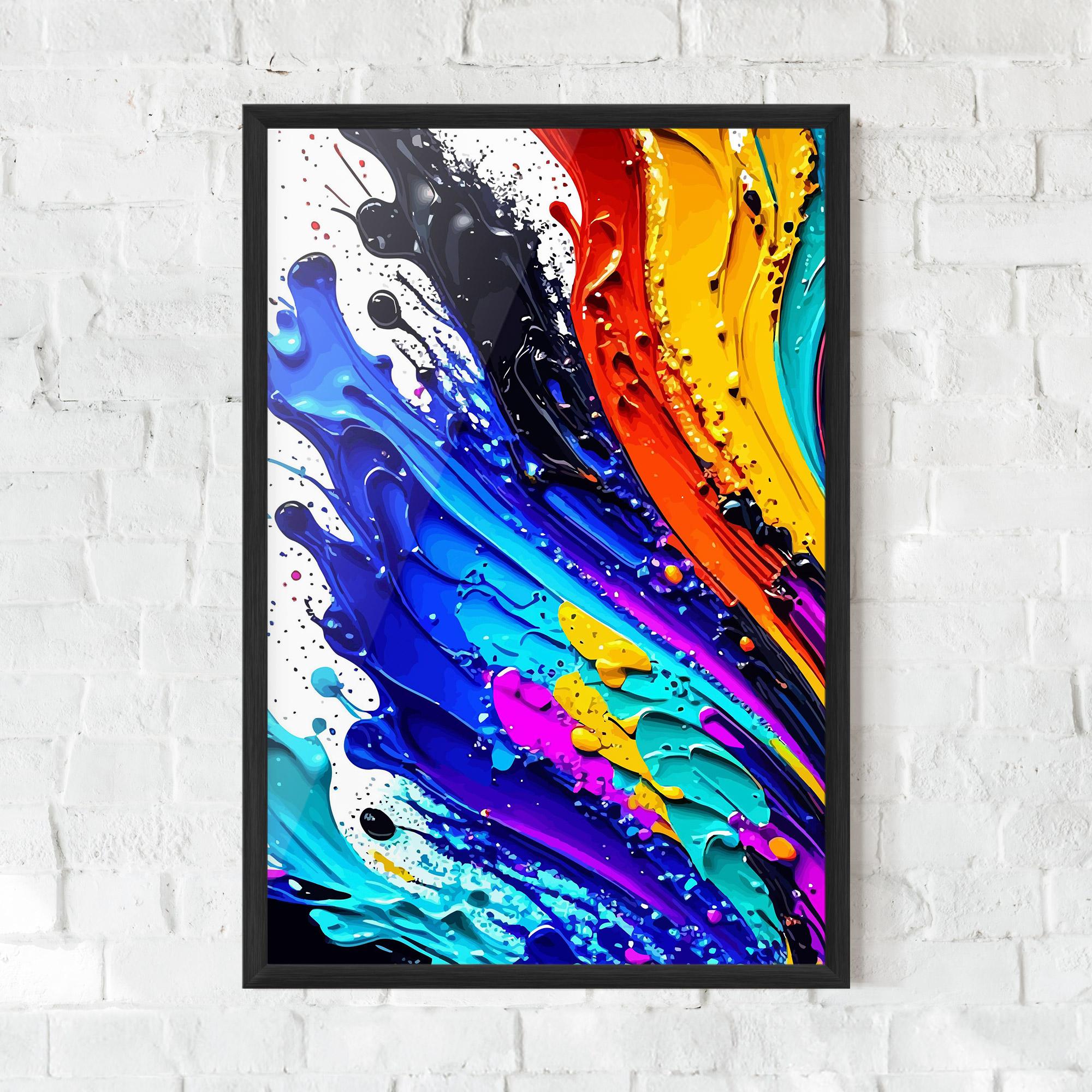 Poster Înrămat Pretty Splash Color mockup 0