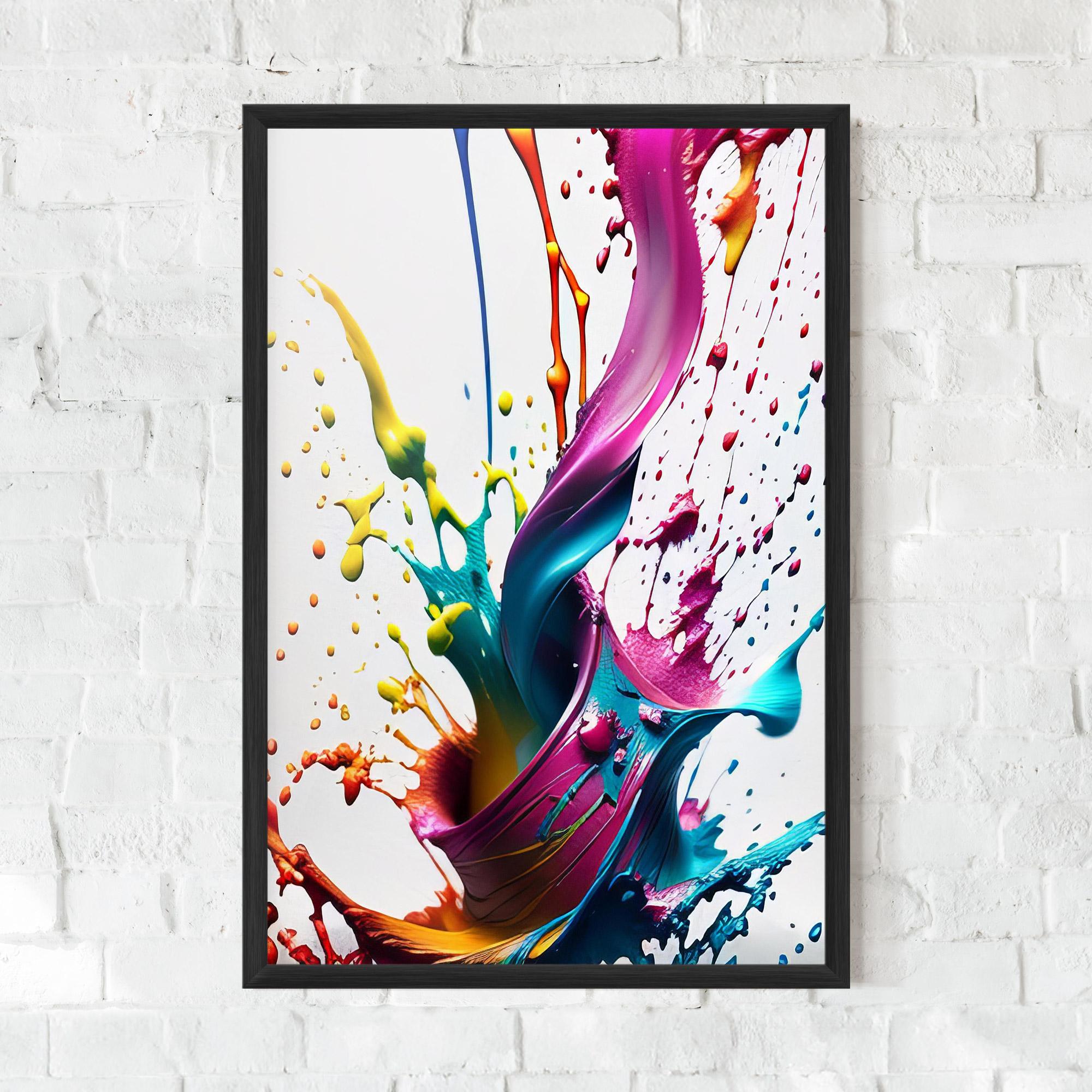 Poster Înrămat Purple Blue Splash mockup 0