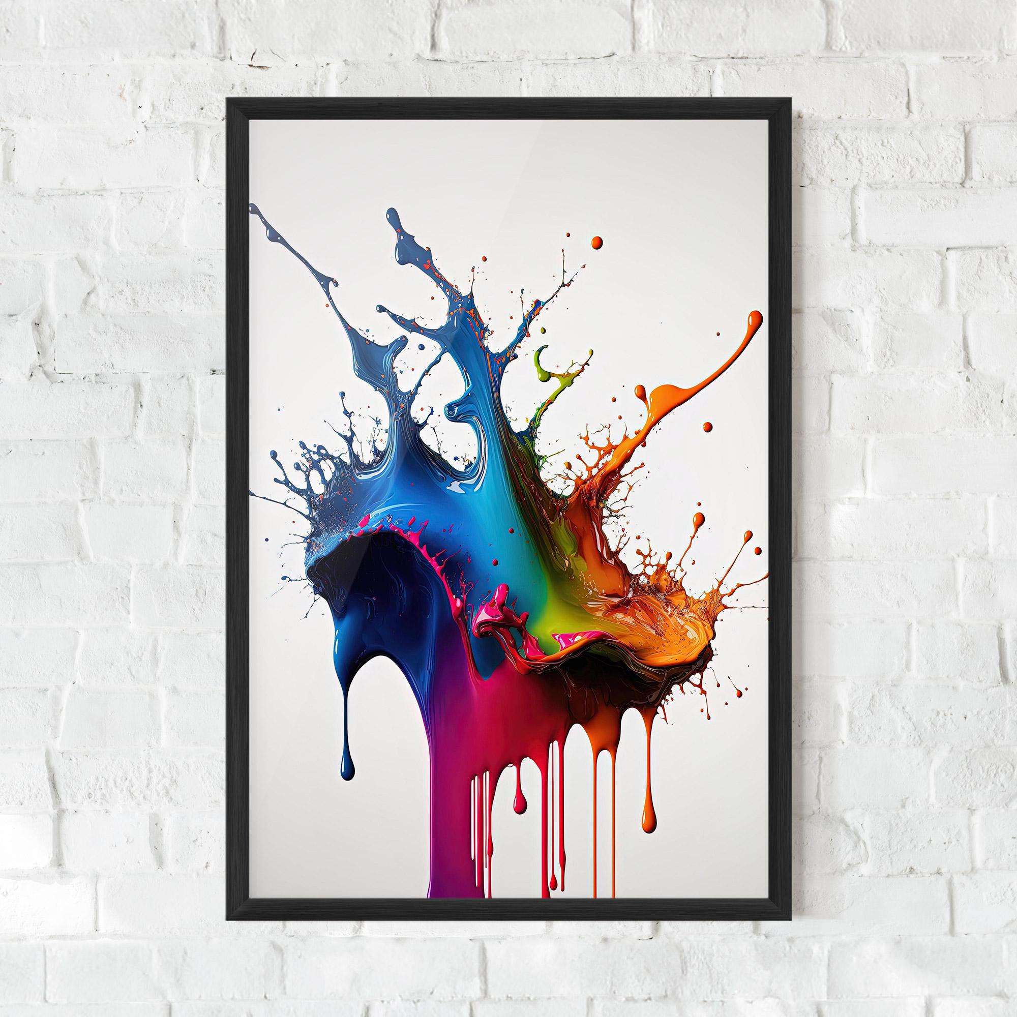 Poster Înrămat Yellow Blue Floating mockup 0