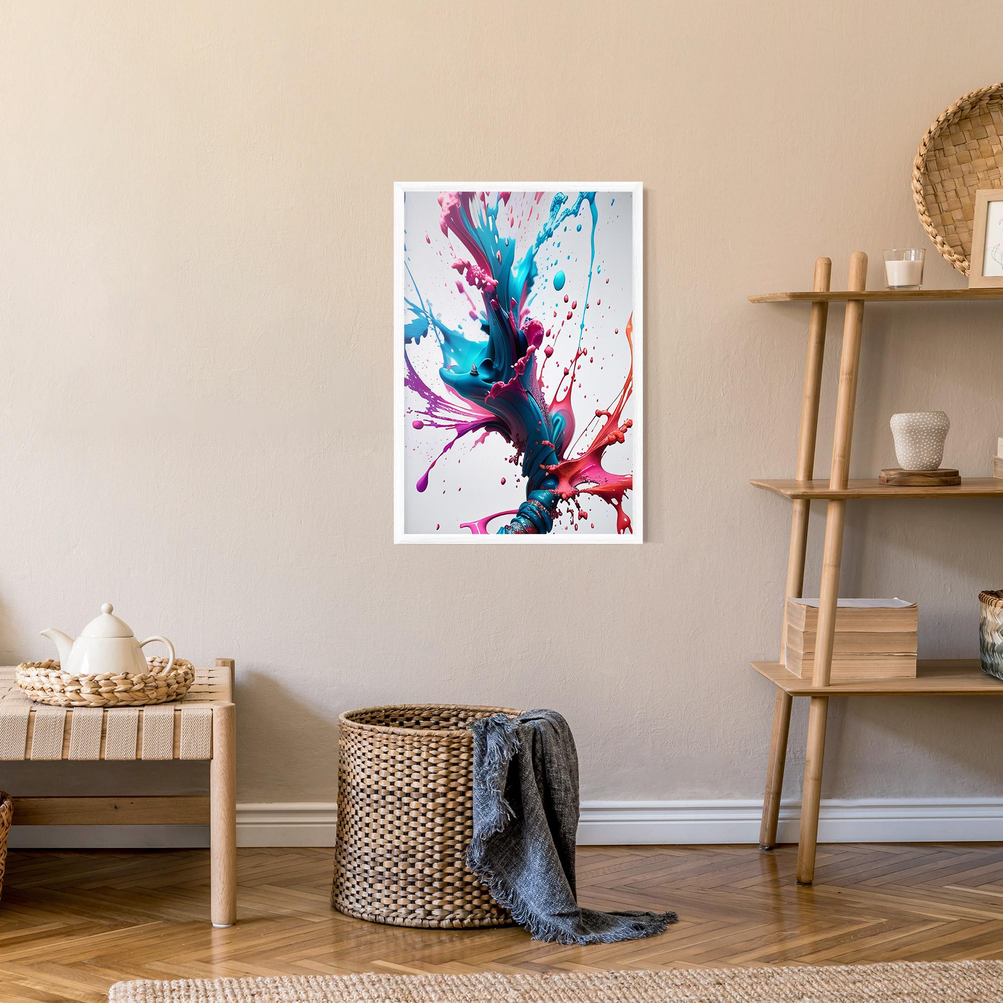 Poster Înrămat Blue Pink Splash mockup 9