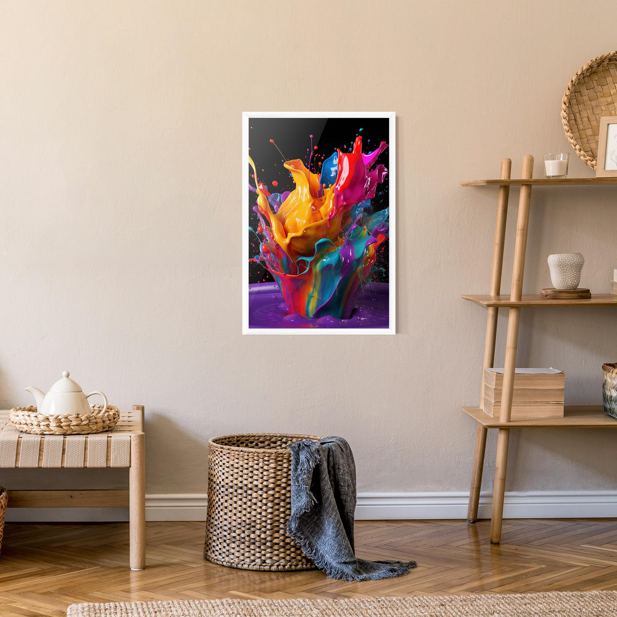 Poster Înrămat Brightly Color Splashing mockup 9
