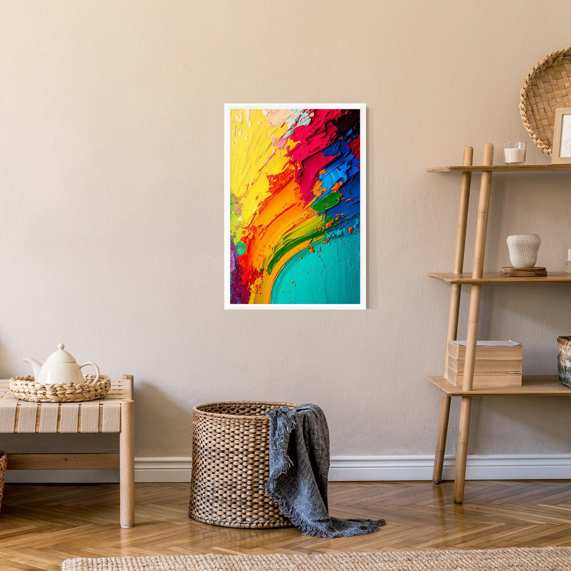 Poster Înrămat Multicolored Painting mockup 9