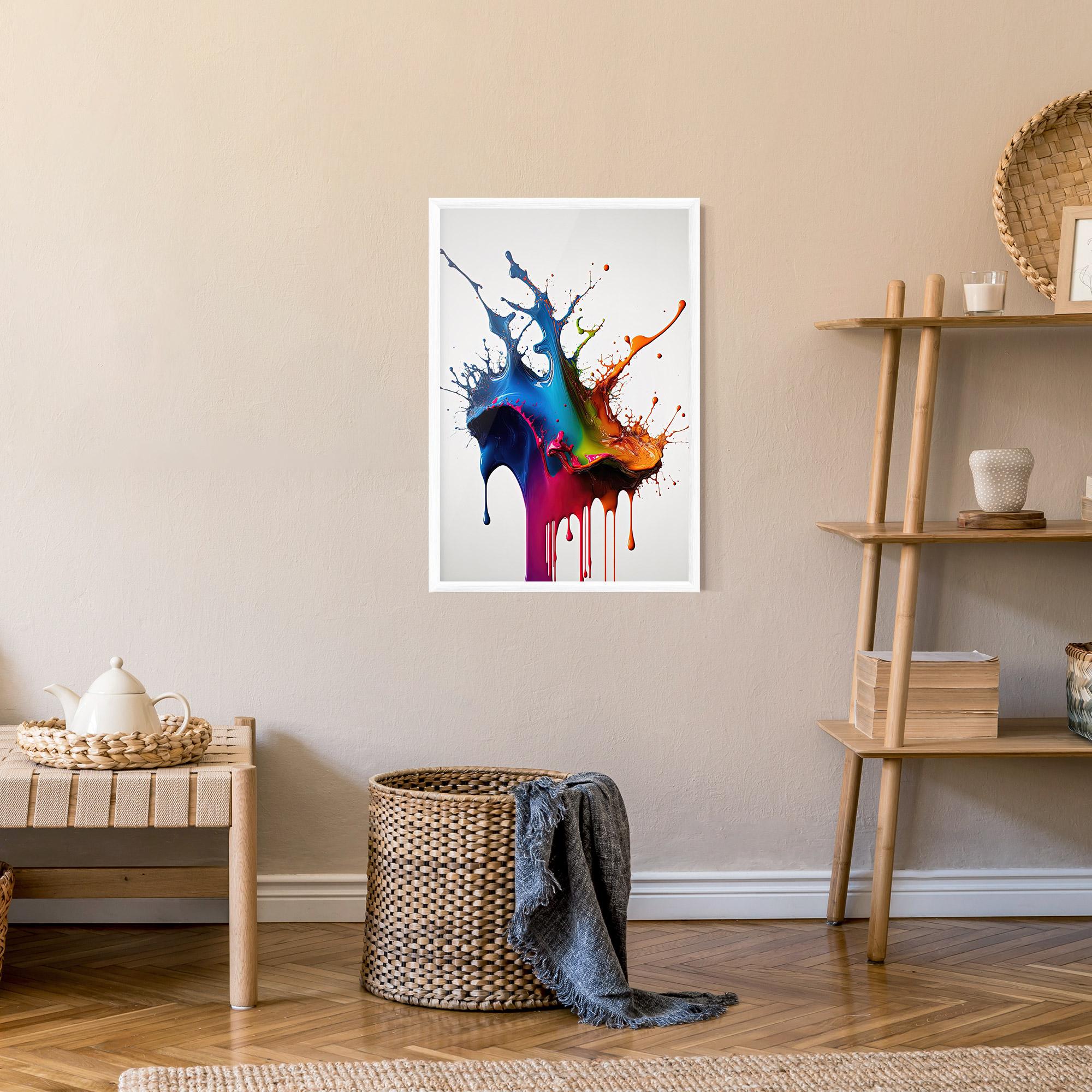 Poster Înrămat Yellow Blue Floating mockup 9