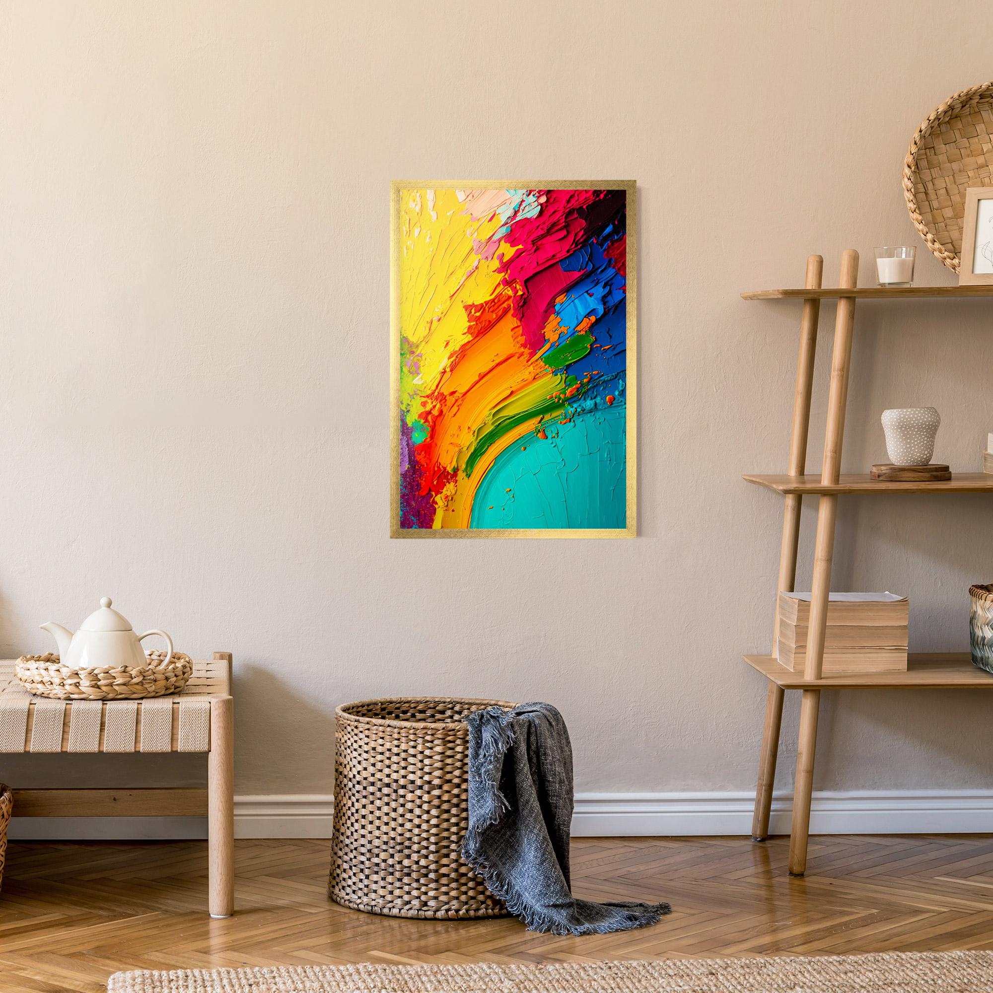 Poster Înrămat Multicolored Painting mockup 9
