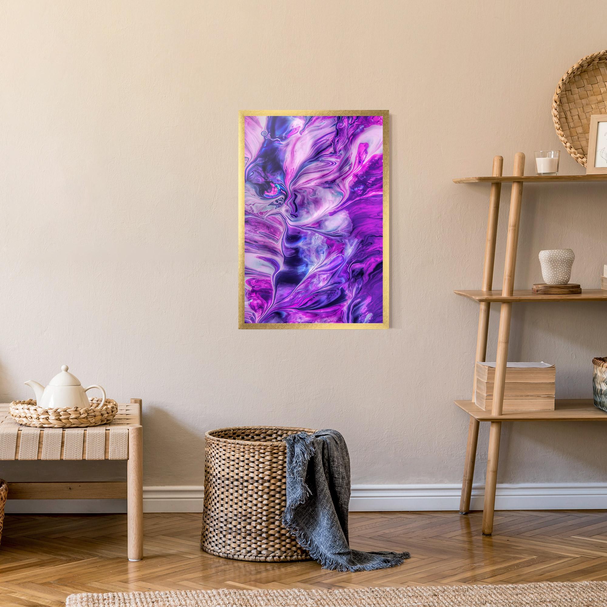Poster Înrămat Purple Fluid mockup 9