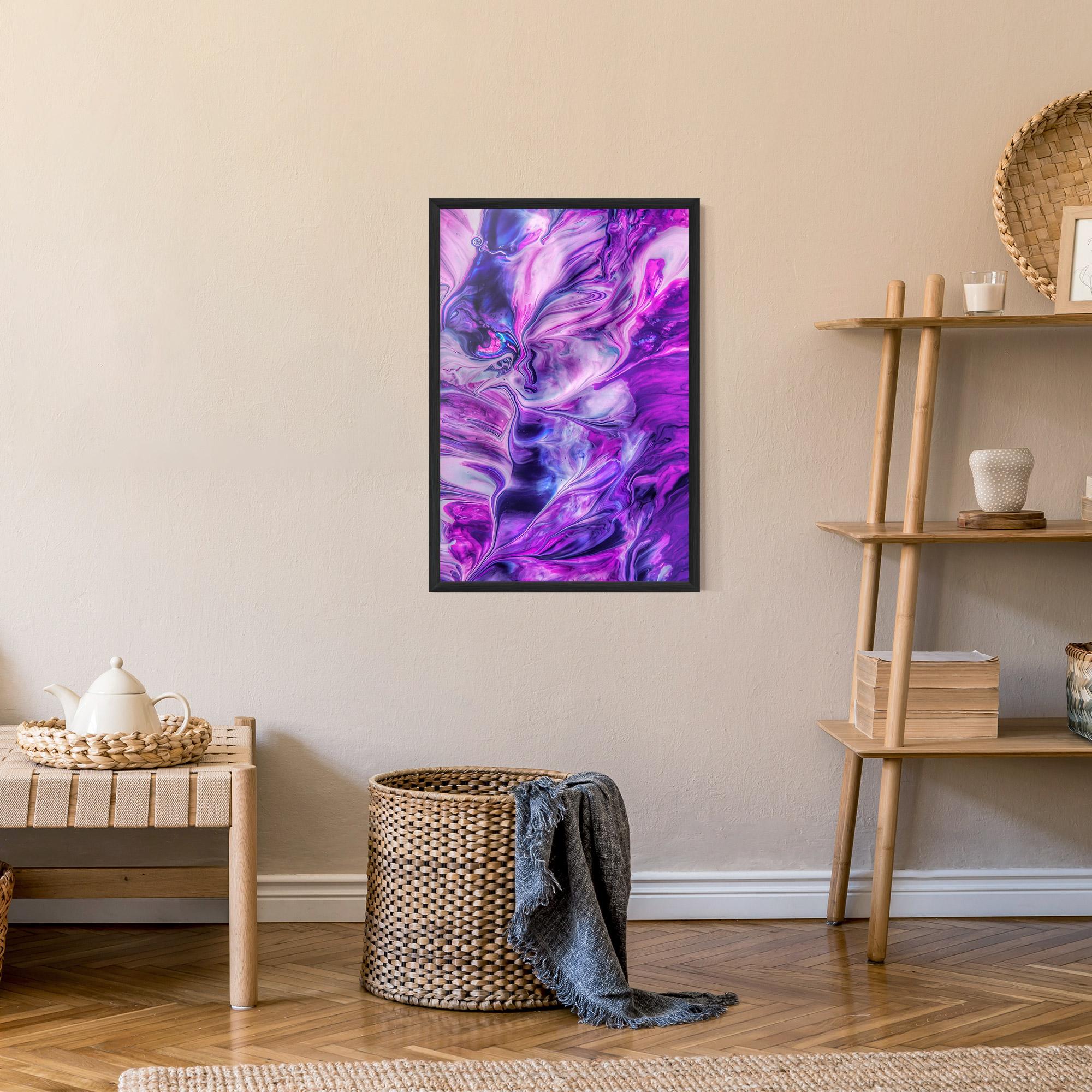 Poster Înrămat Purple Fluid mockup 9