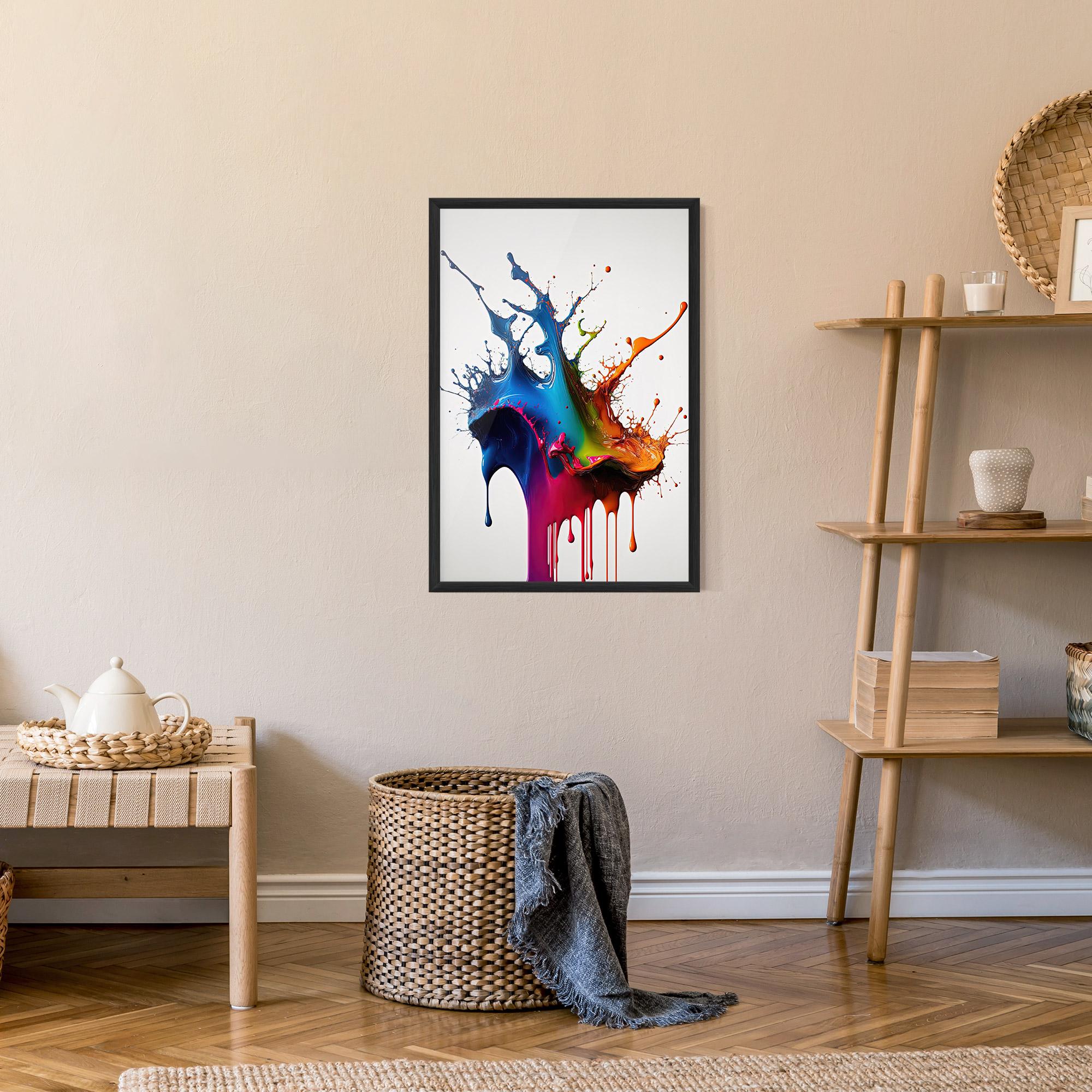 Poster Înrămat Yellow Blue Floating mockup 9