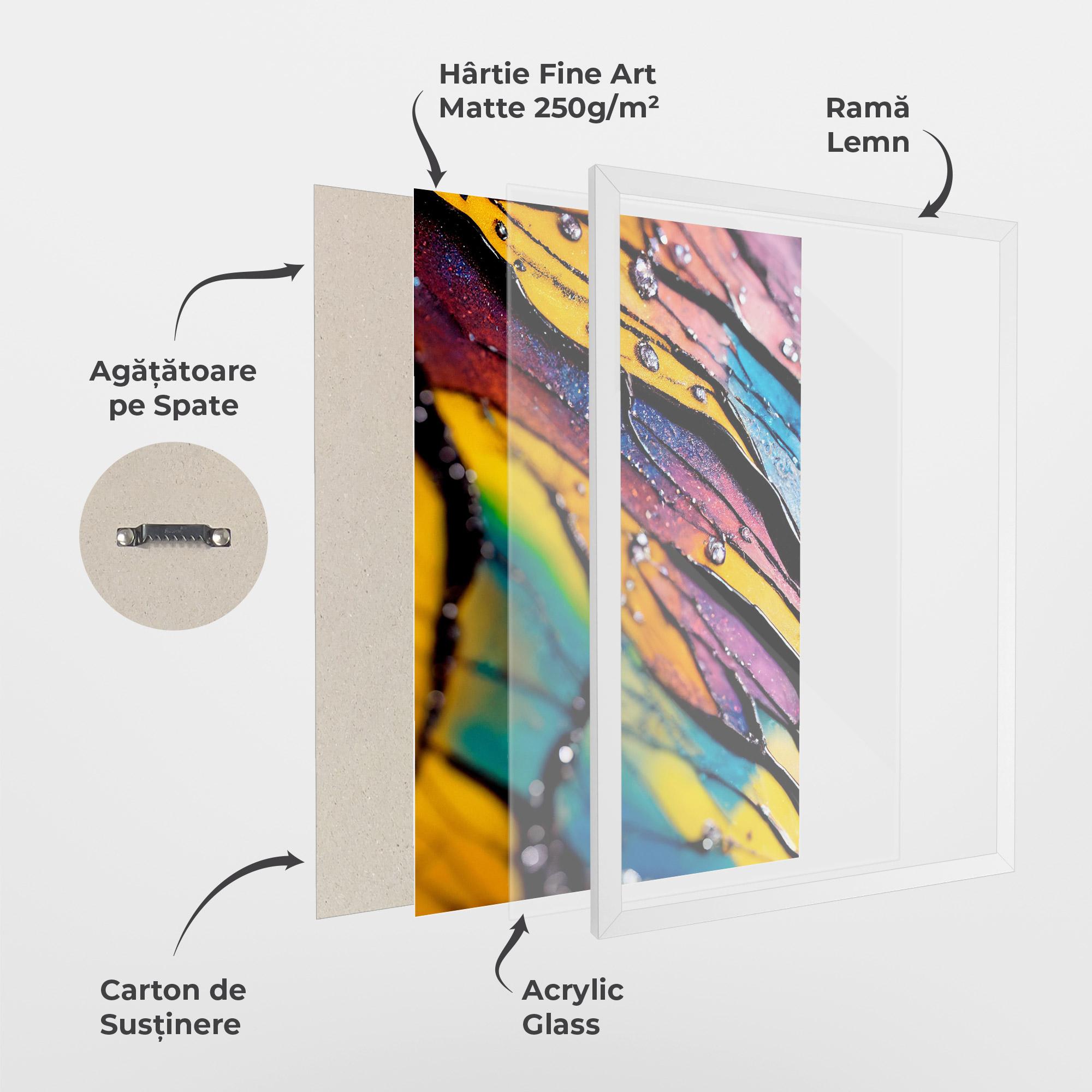 Poster Înrămat Beautiful Colorful Epoxy mockup 1