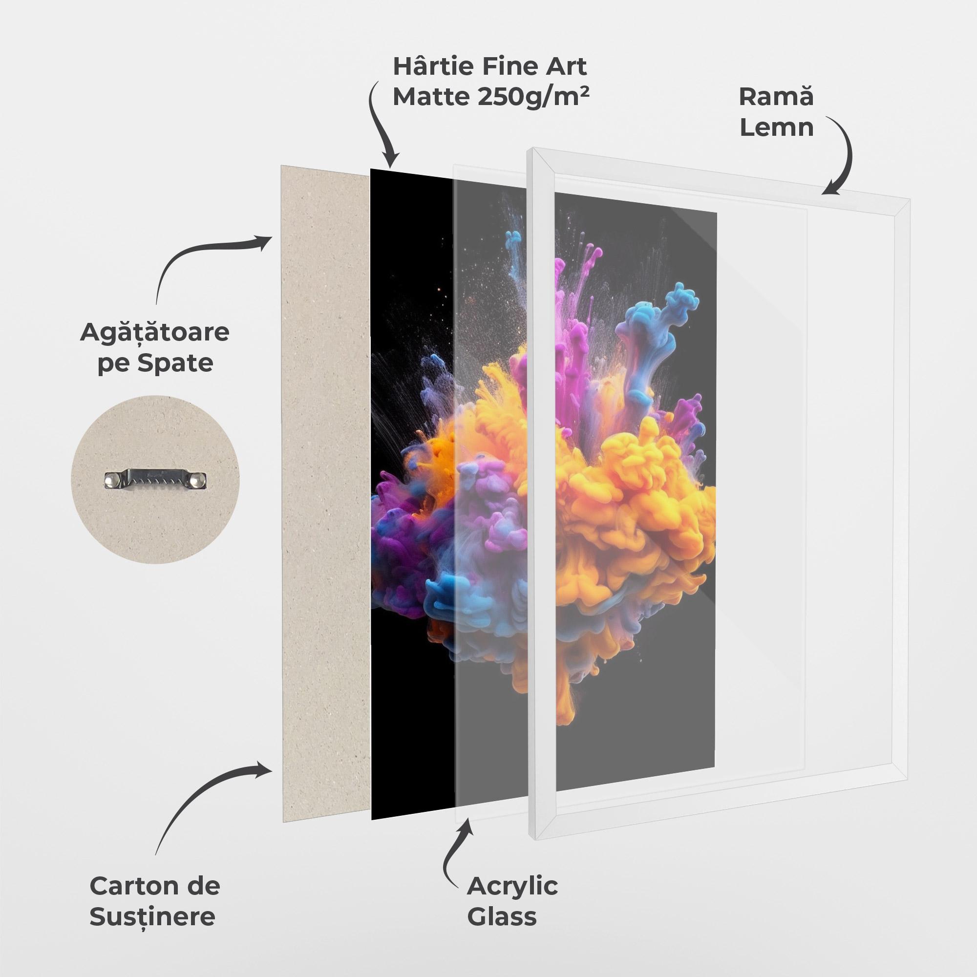 Poster Înrămat Colorful Cloud Liquid mockup 1