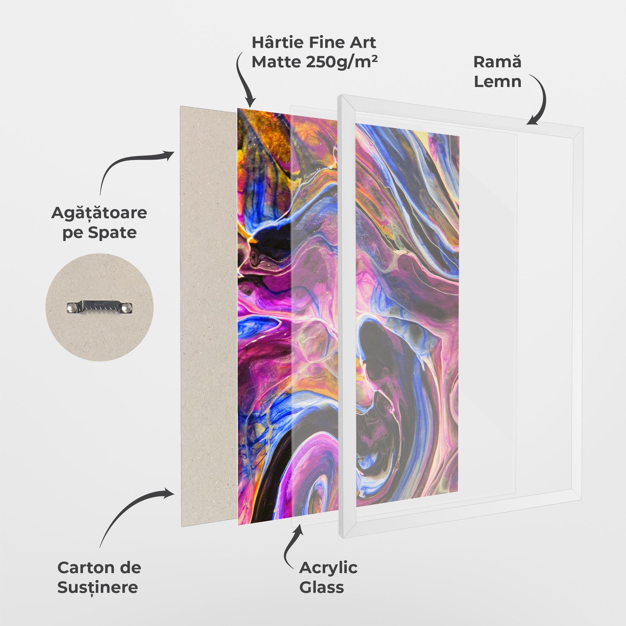 Poster Înrămat Colourful Abstract Shades mockup 1