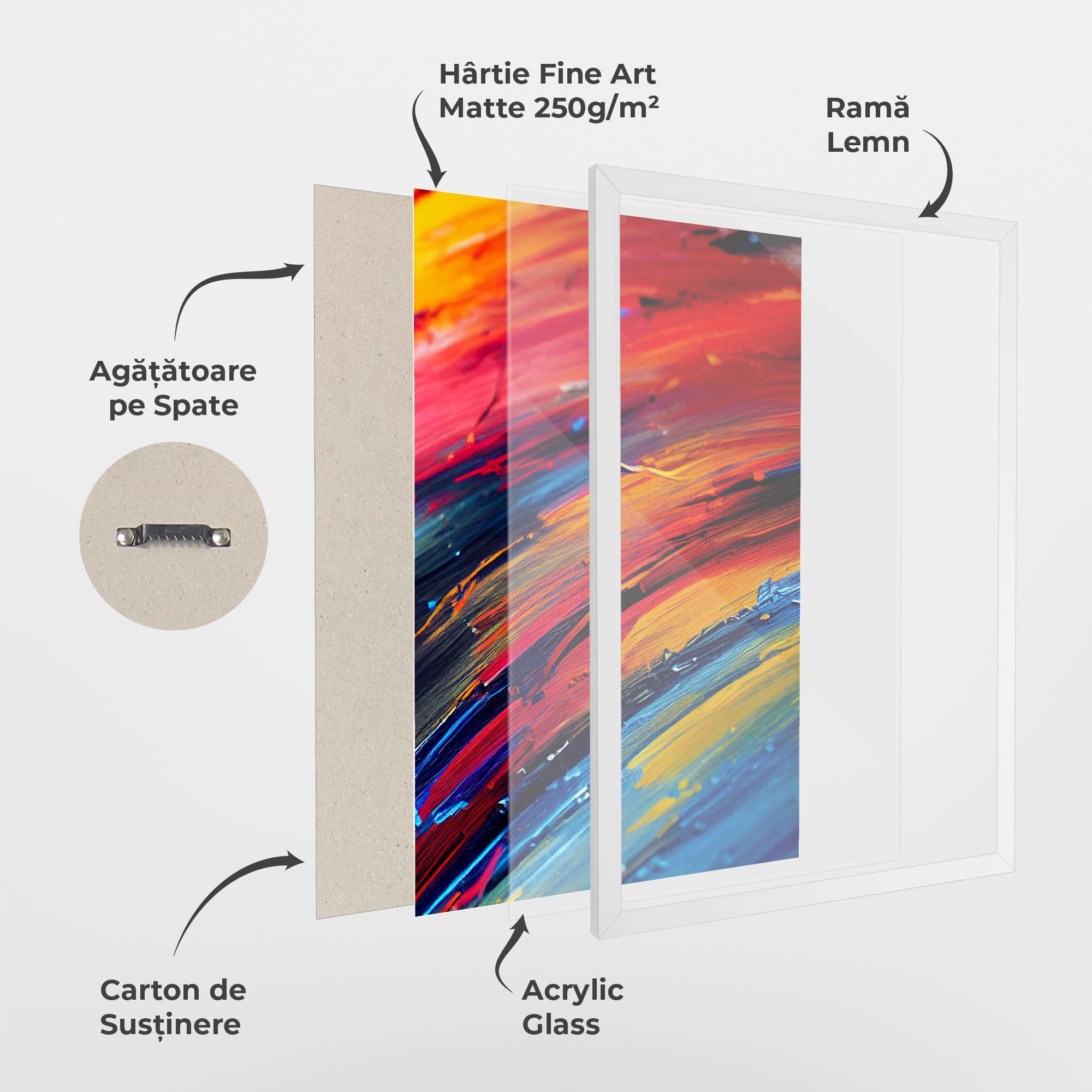 Poster Înrămat Horizontal Color Shot mockup 1