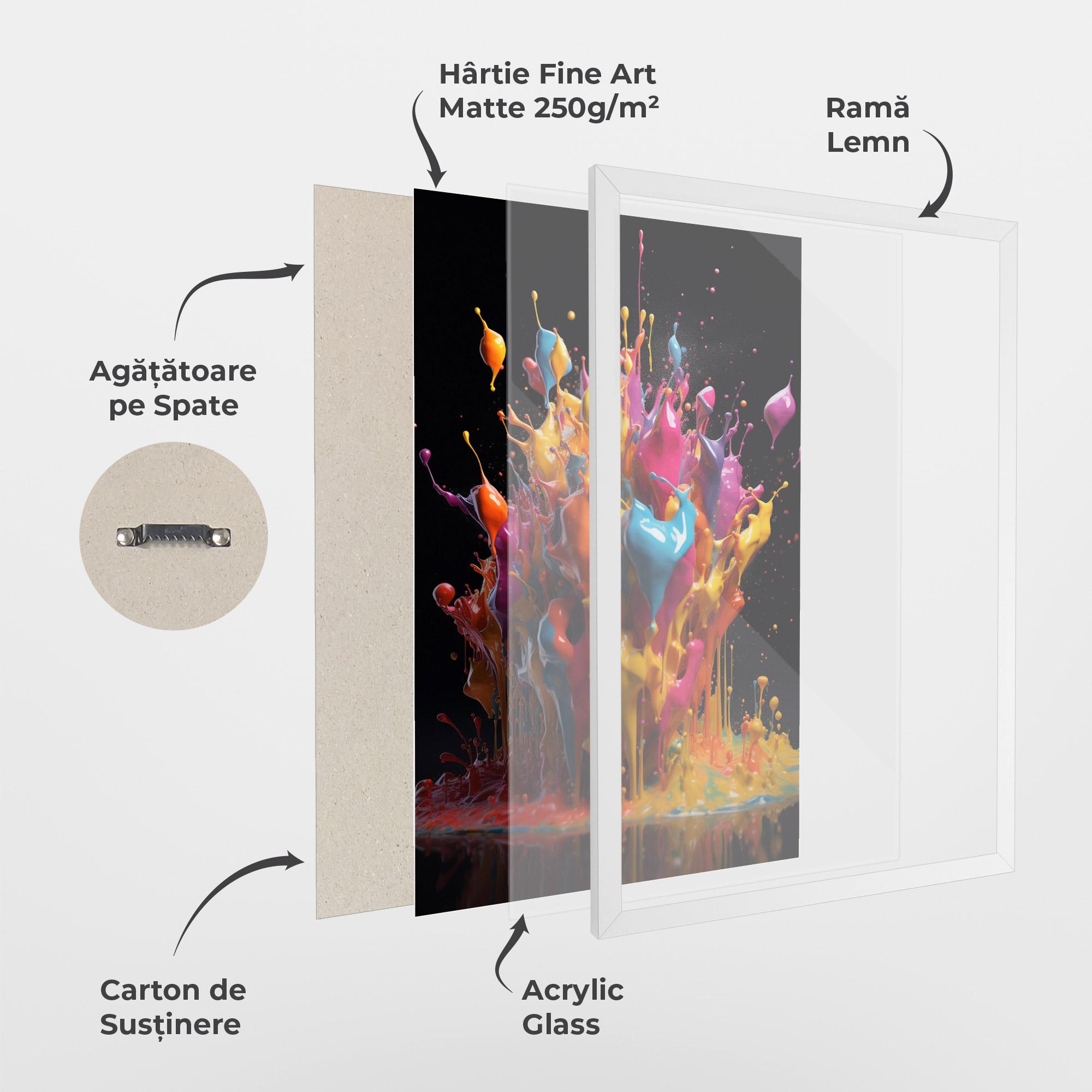 Poster Înrămat Liquid Splashing mockup 1