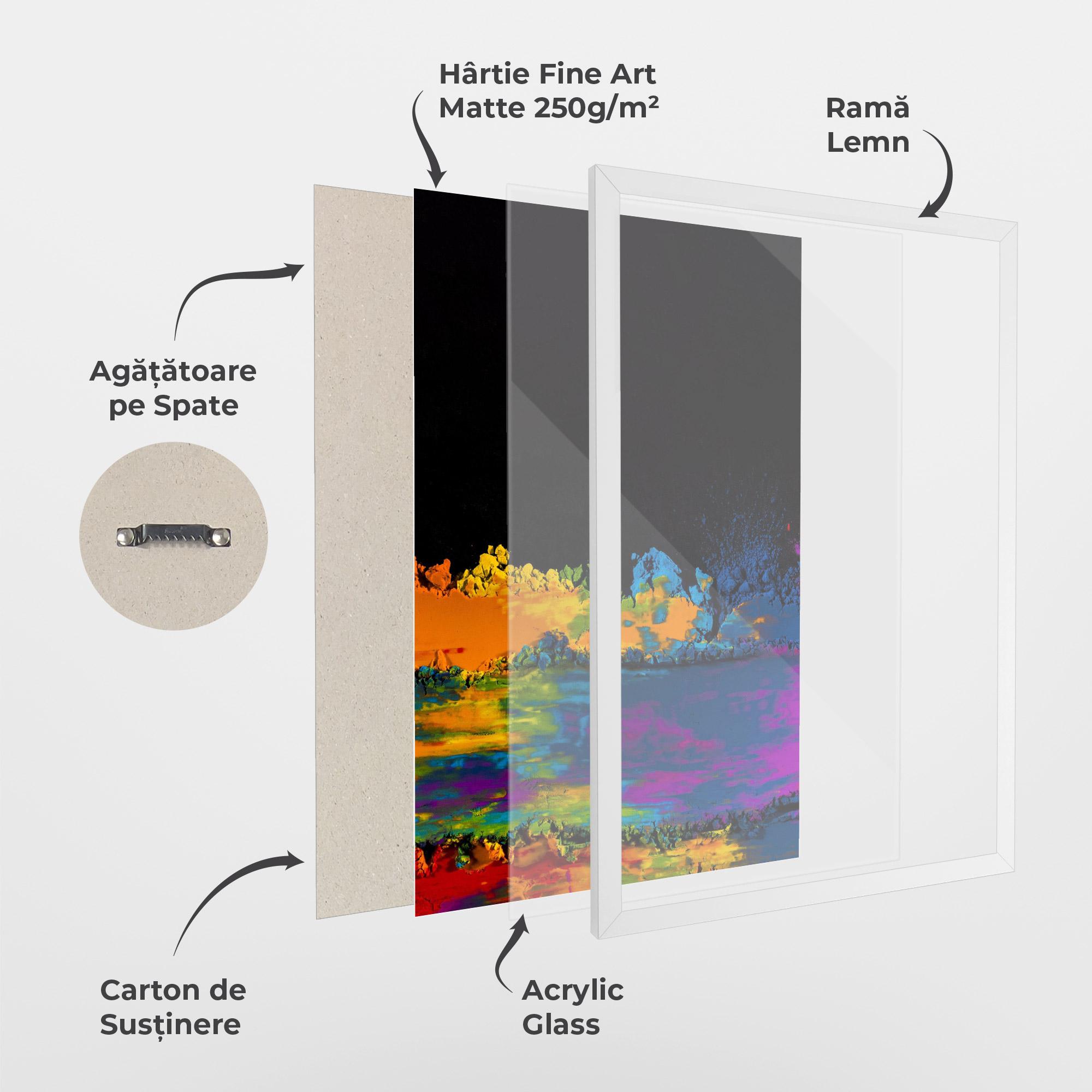 Poster Înrămat Mixed Holi Colors mockup 1