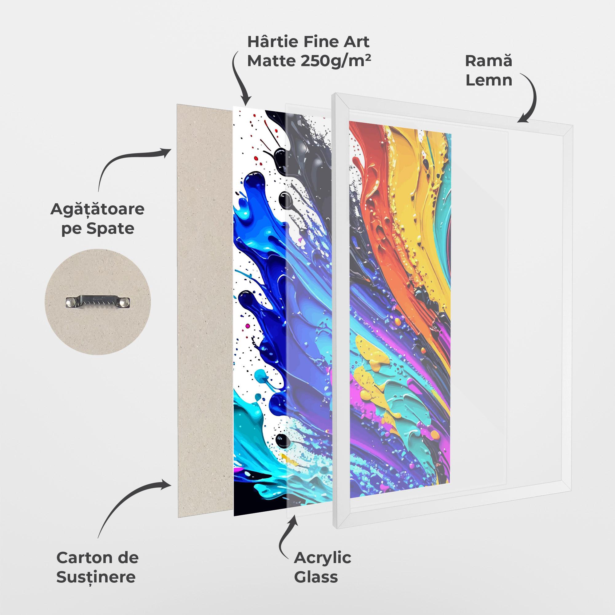 Poster Înrămat Pretty Splash Color mockup 1