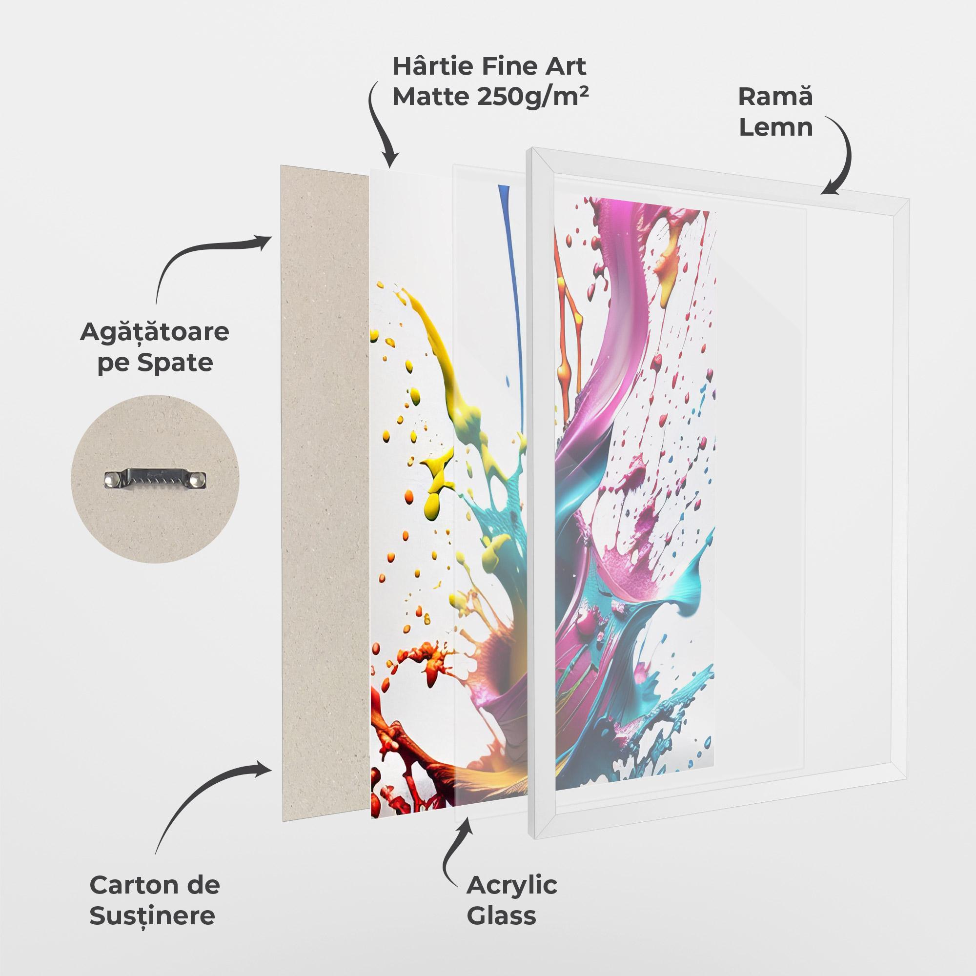 Poster Înrămat Purple Blue Splash mockup 1