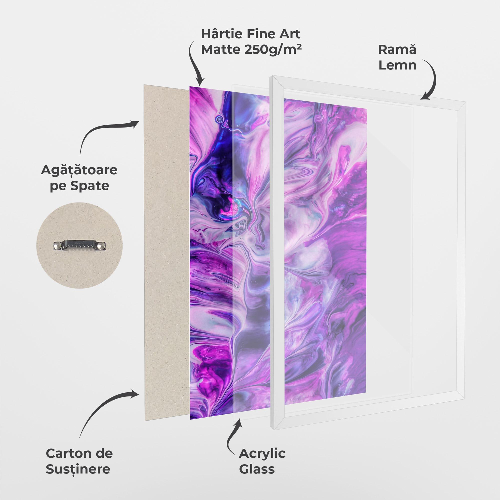 Poster Înrămat Purple Fluid mockup 1