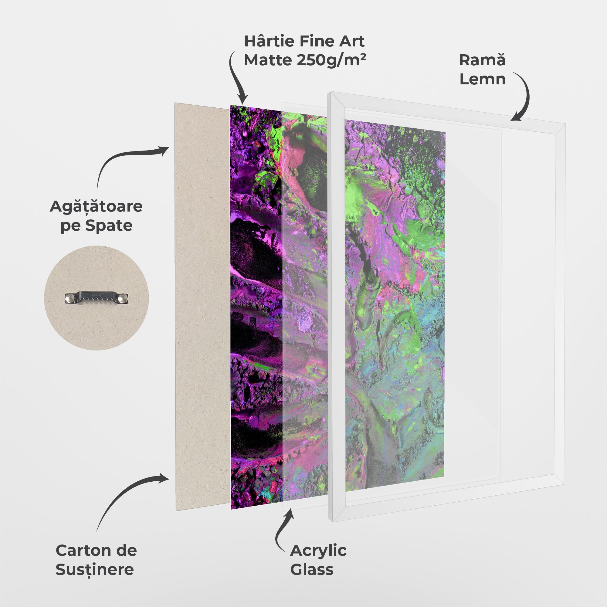 Poster Înrămat Purple Powder mockup 1