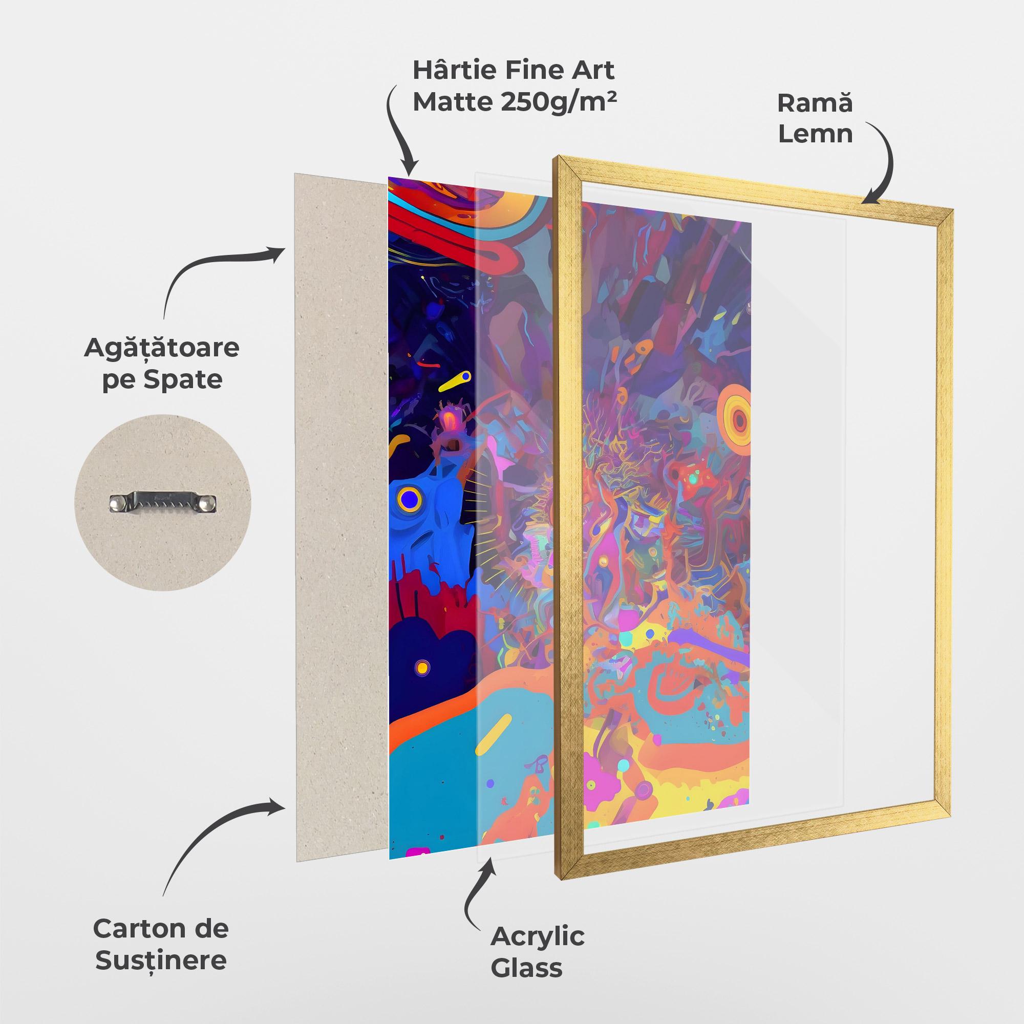 Poster Înrămat Abstract Color Work mockup 1