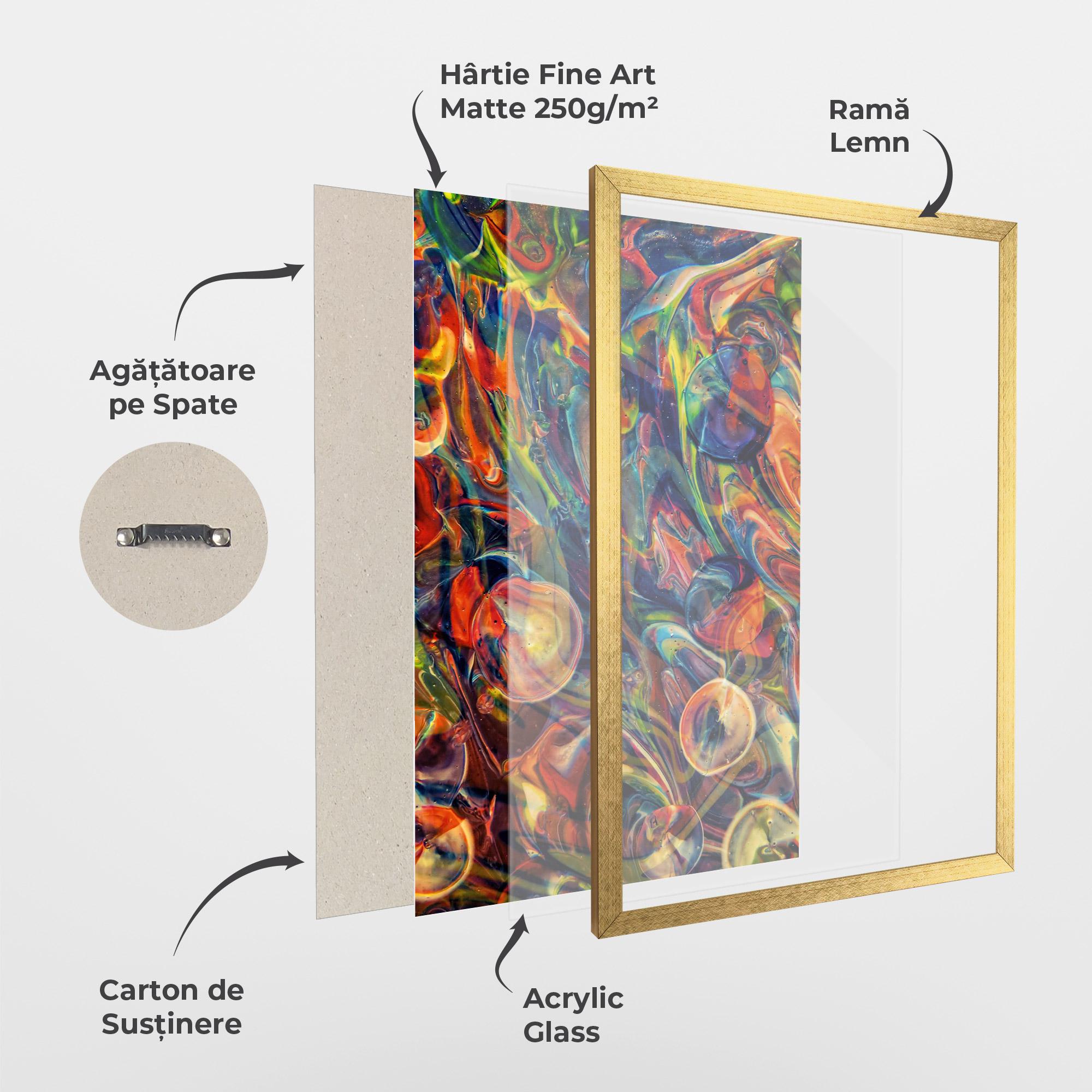 Poster Înrămat Abstract Glass mockup 1