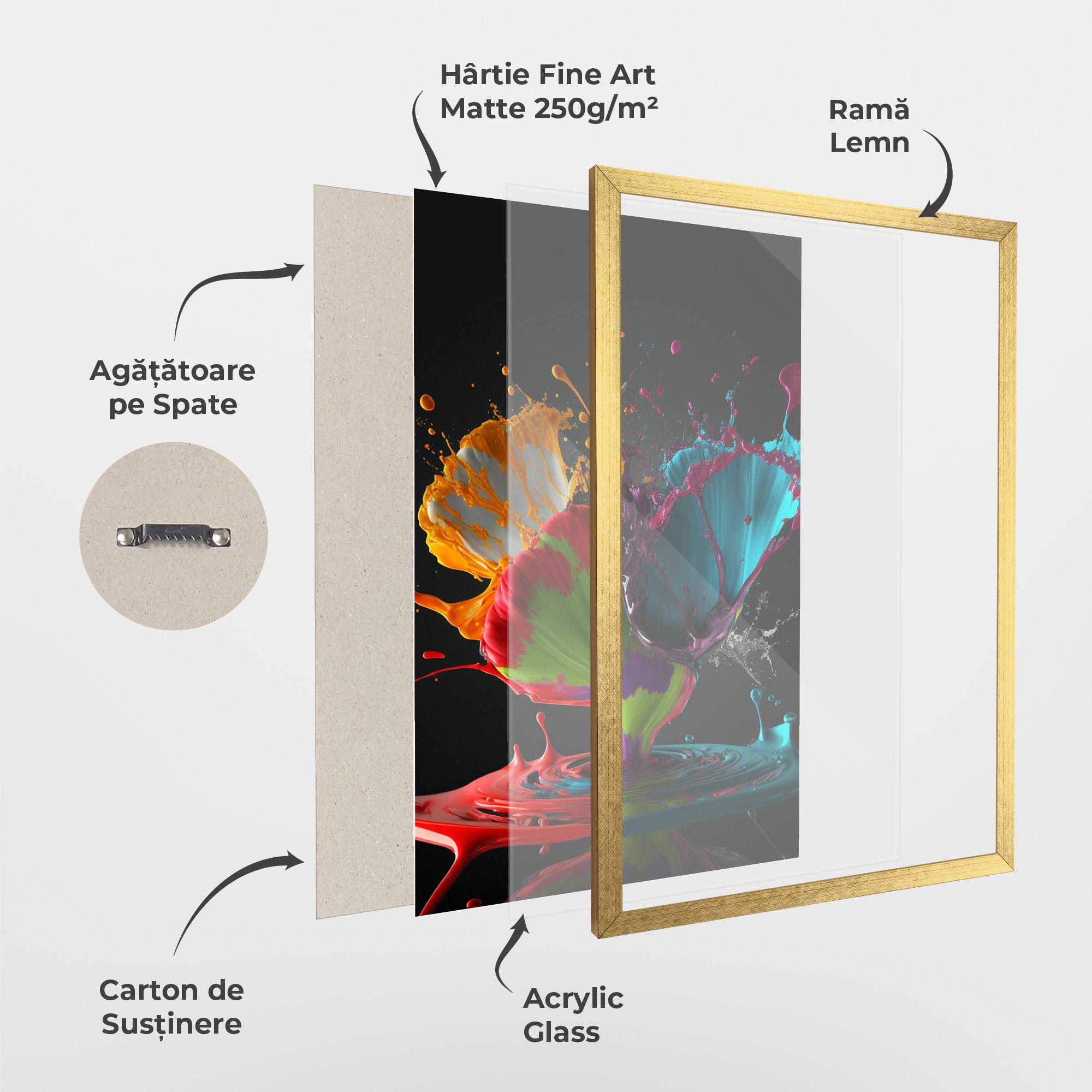 Poster Înrămat Beautiful Colorful Splash mockup 1