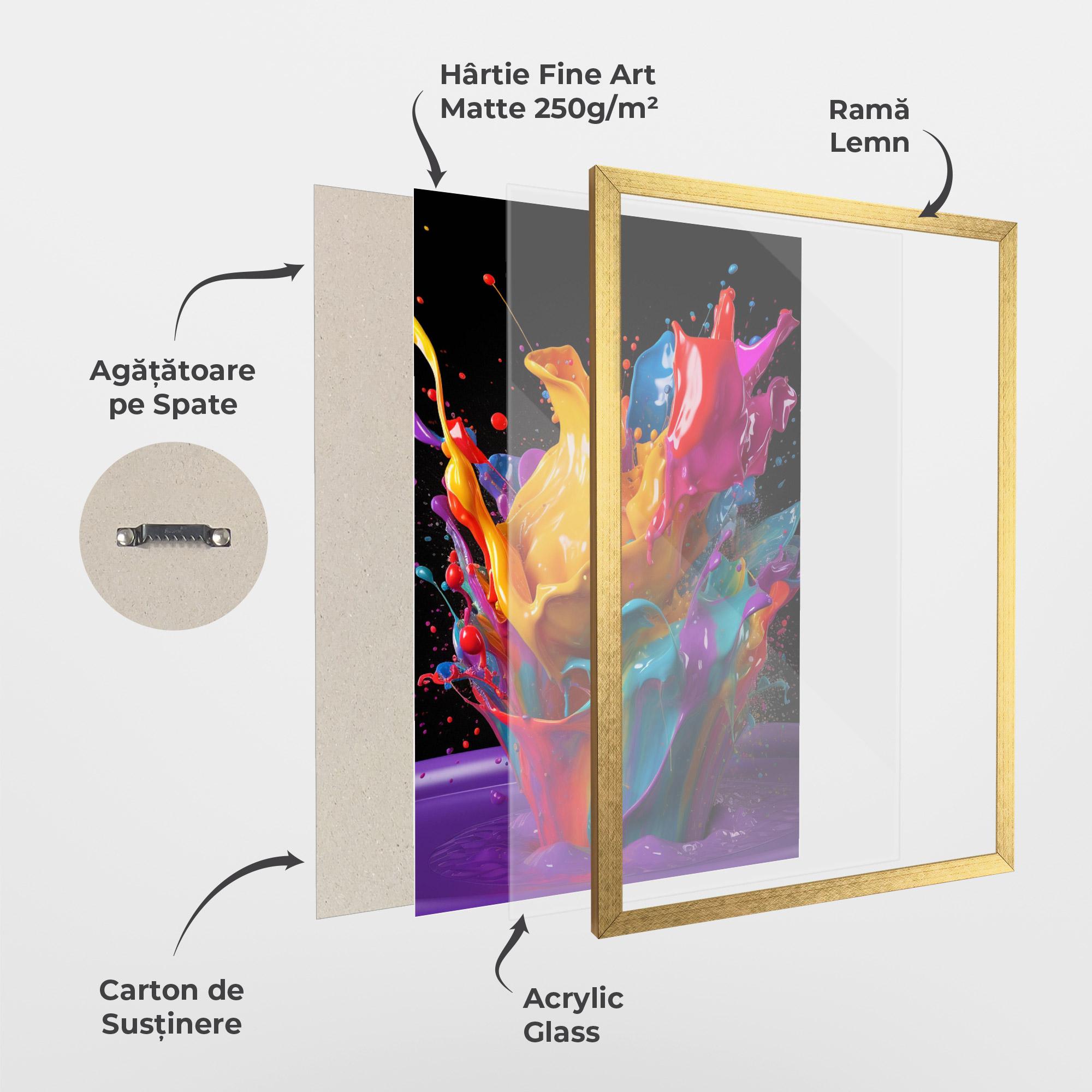 Poster Înrămat Brightly Color Splashing mockup 1