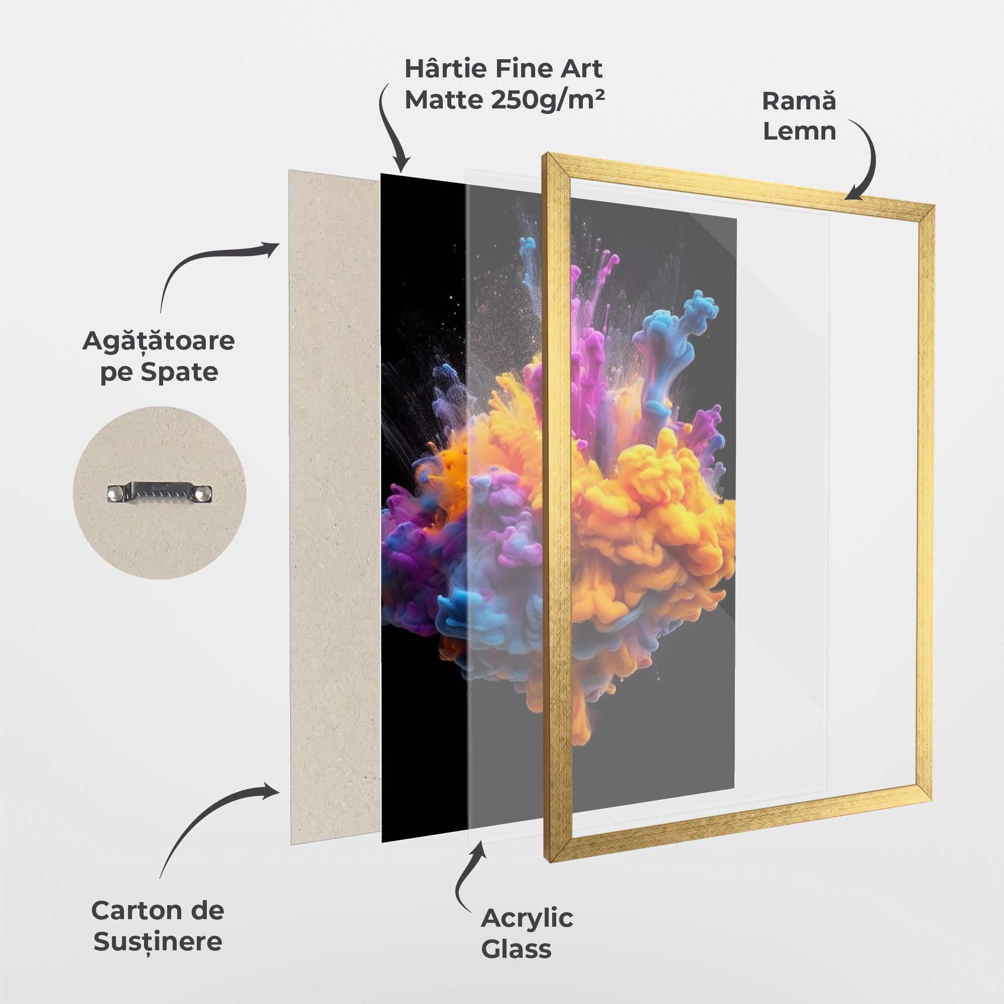 Poster Înrămat Colorful Cloud Liquid mockup 1