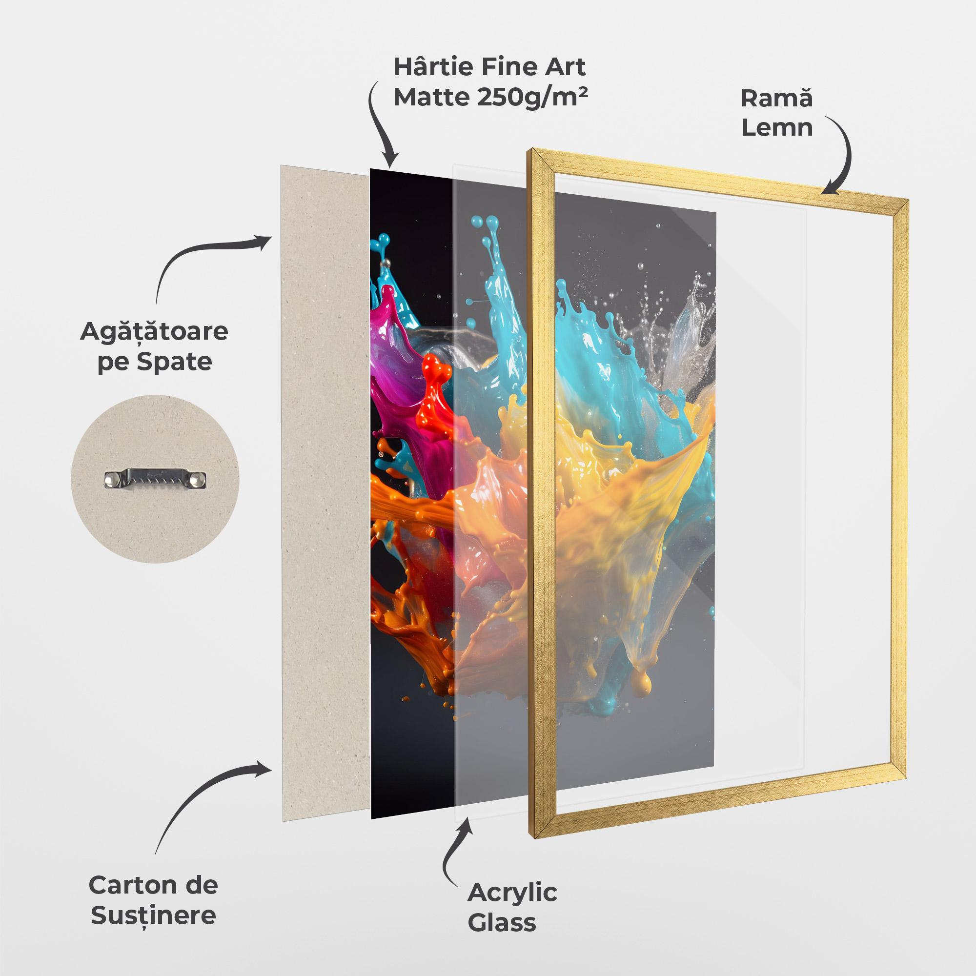 Poster Înrămat Colorful Splash Floating mockup 1