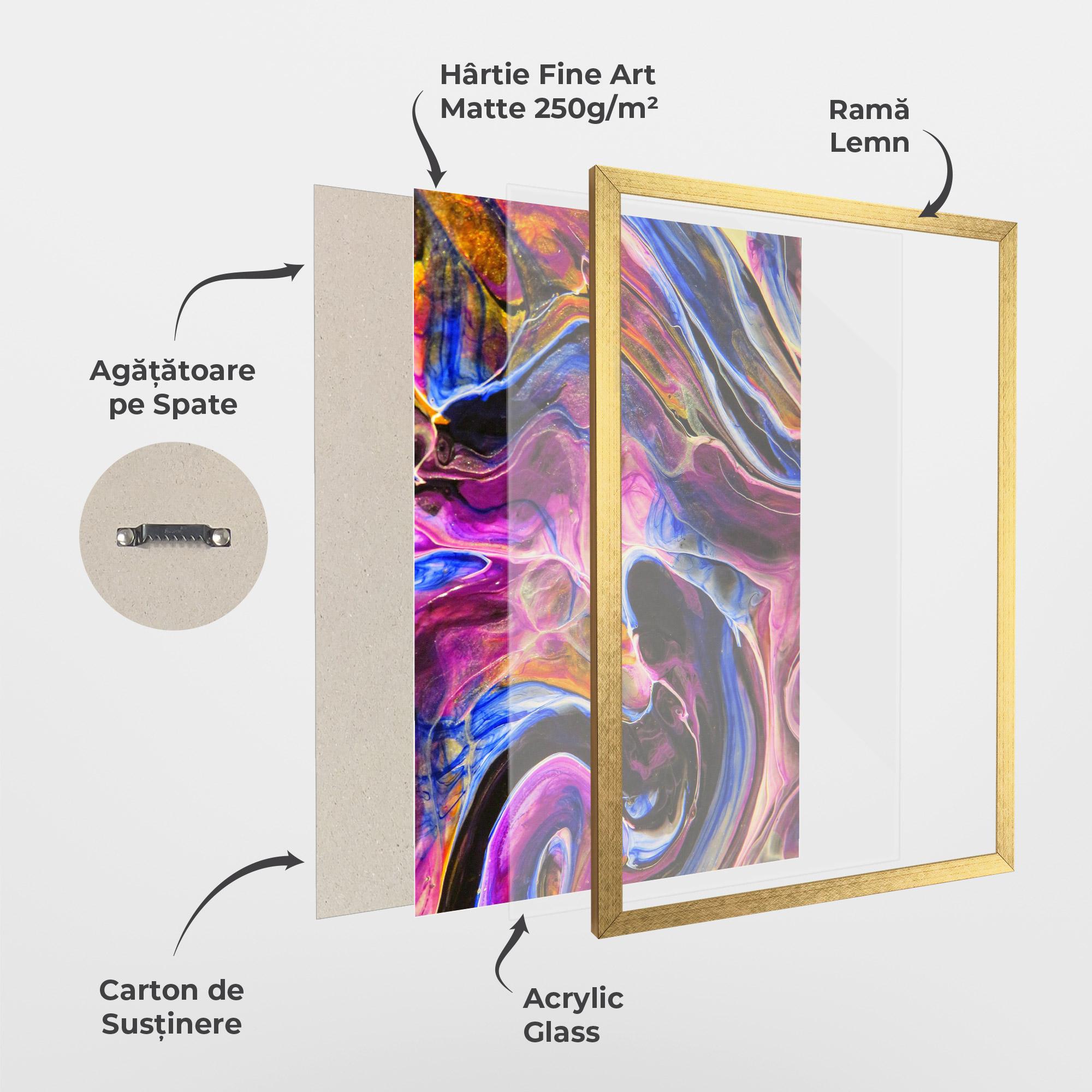 Poster Înrămat Colourful Abstract Shades mockup 1