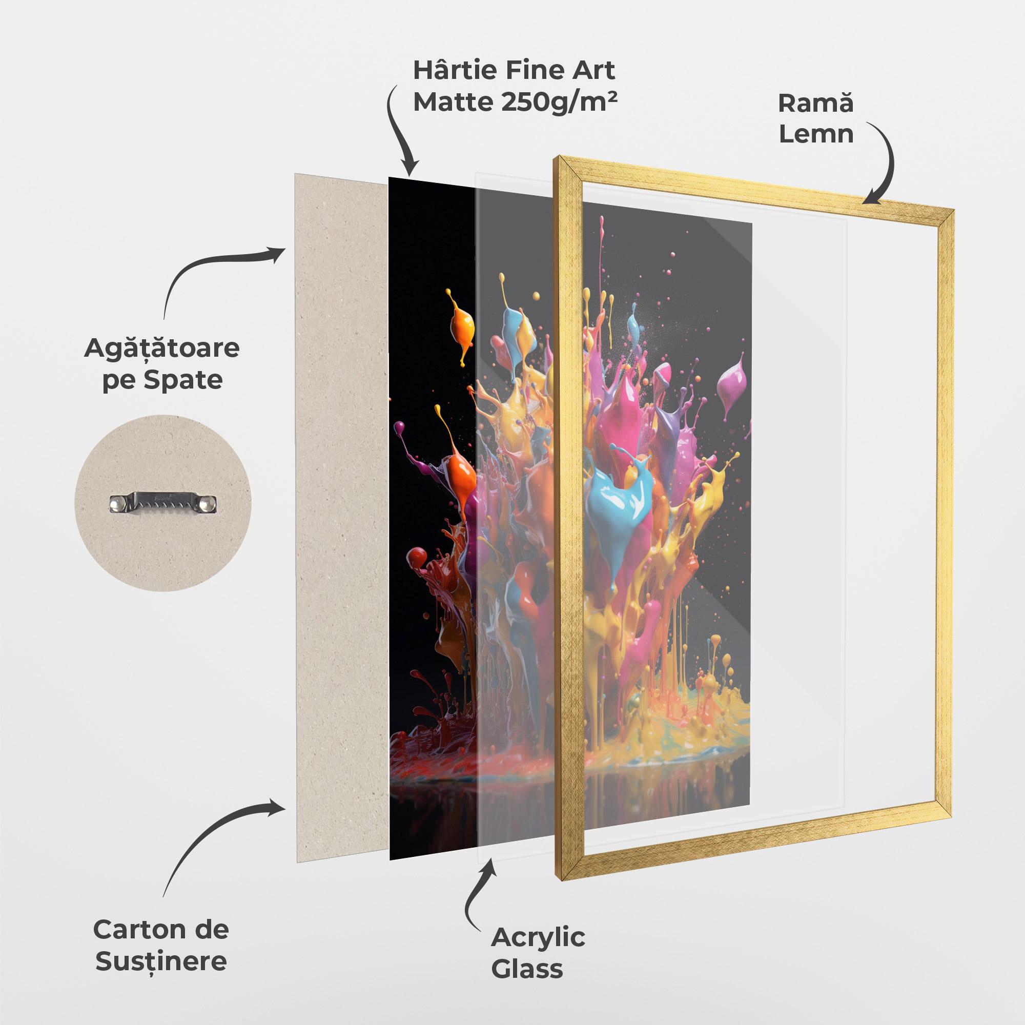 Poster Înrămat Liquid Splashing mockup 1