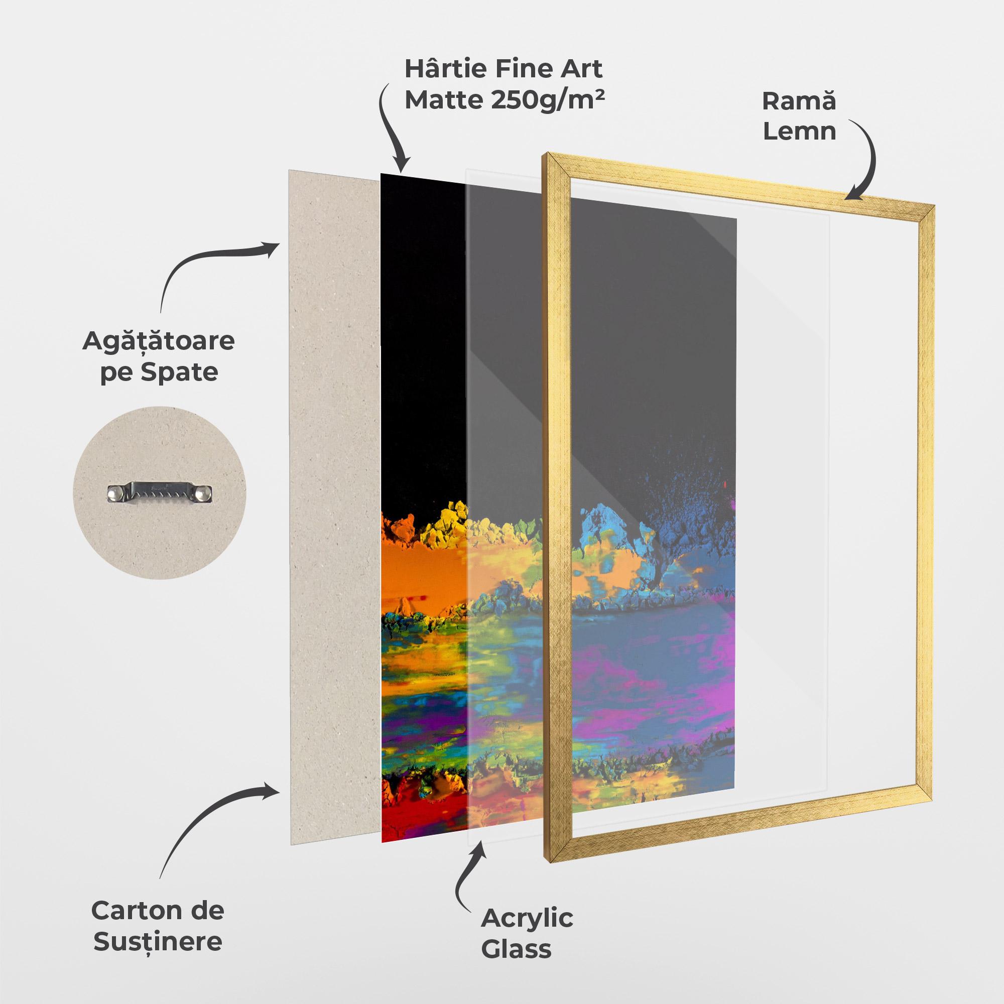 Poster Înrămat Mixed Holi Colors mockup 1