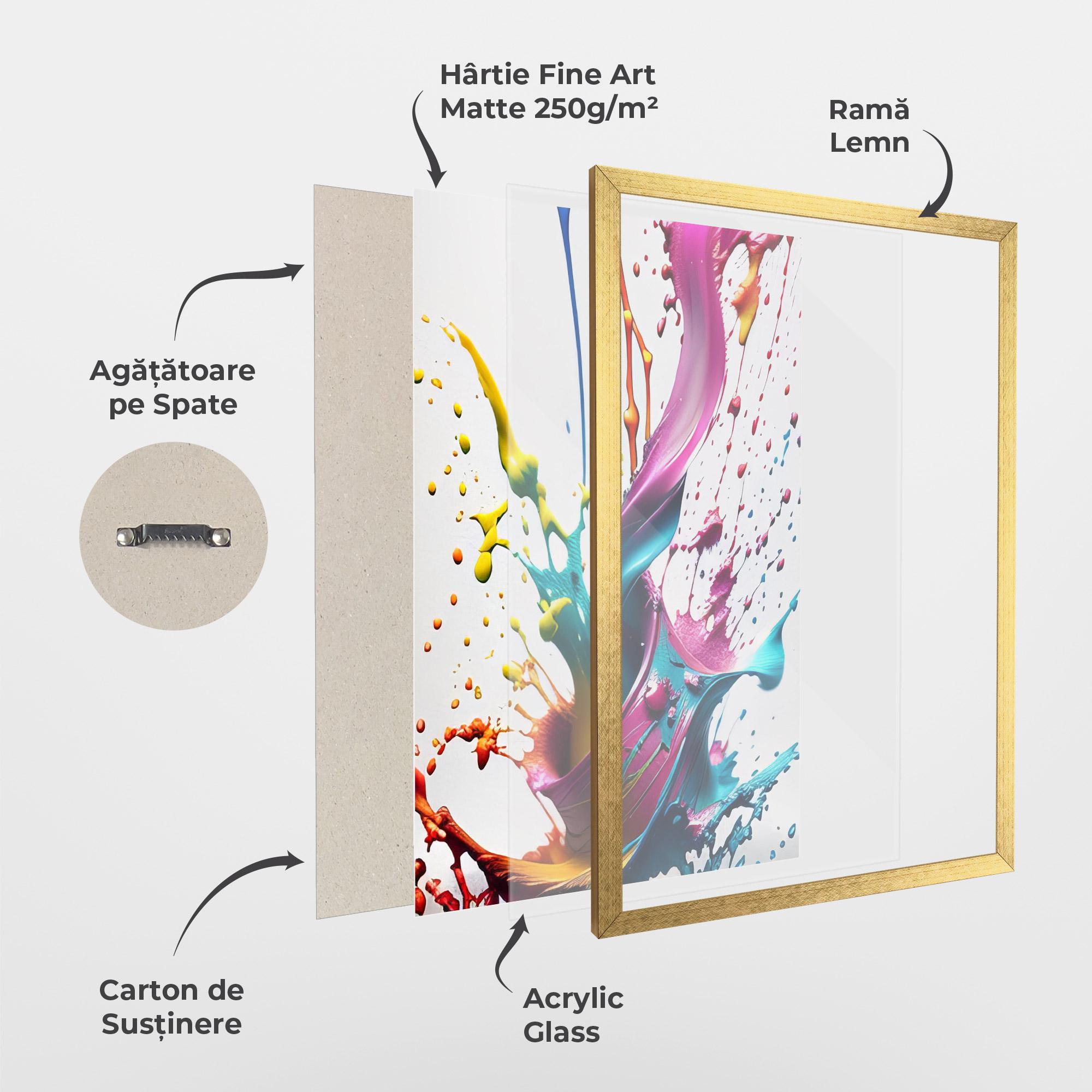 Poster Înrămat Purple Blue Splash mockup 1