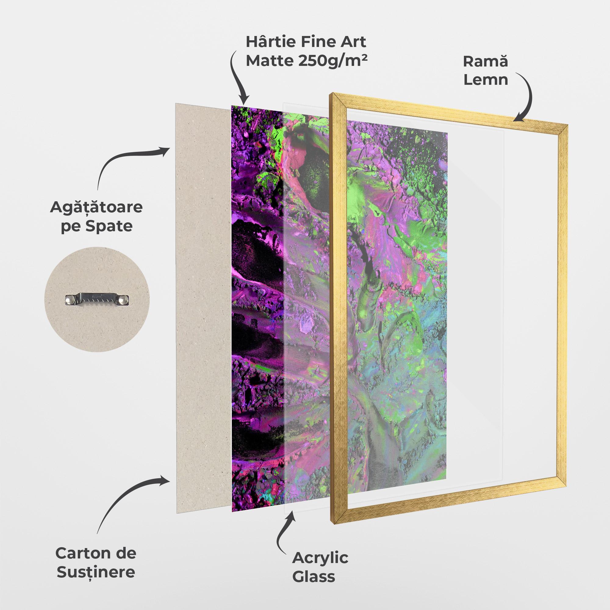 Poster Înrămat Purple Powder mockup 1