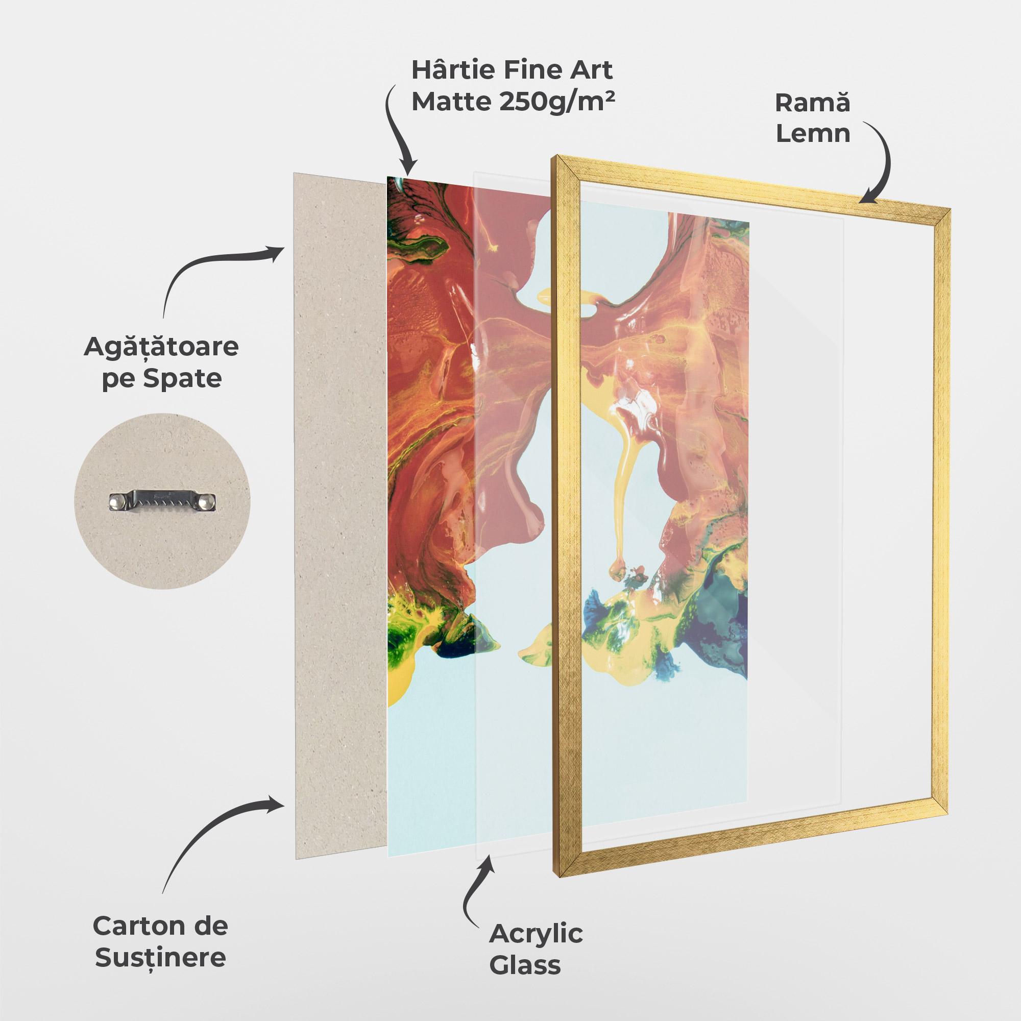 Poster Înrămat Spilled Paint mockup 1