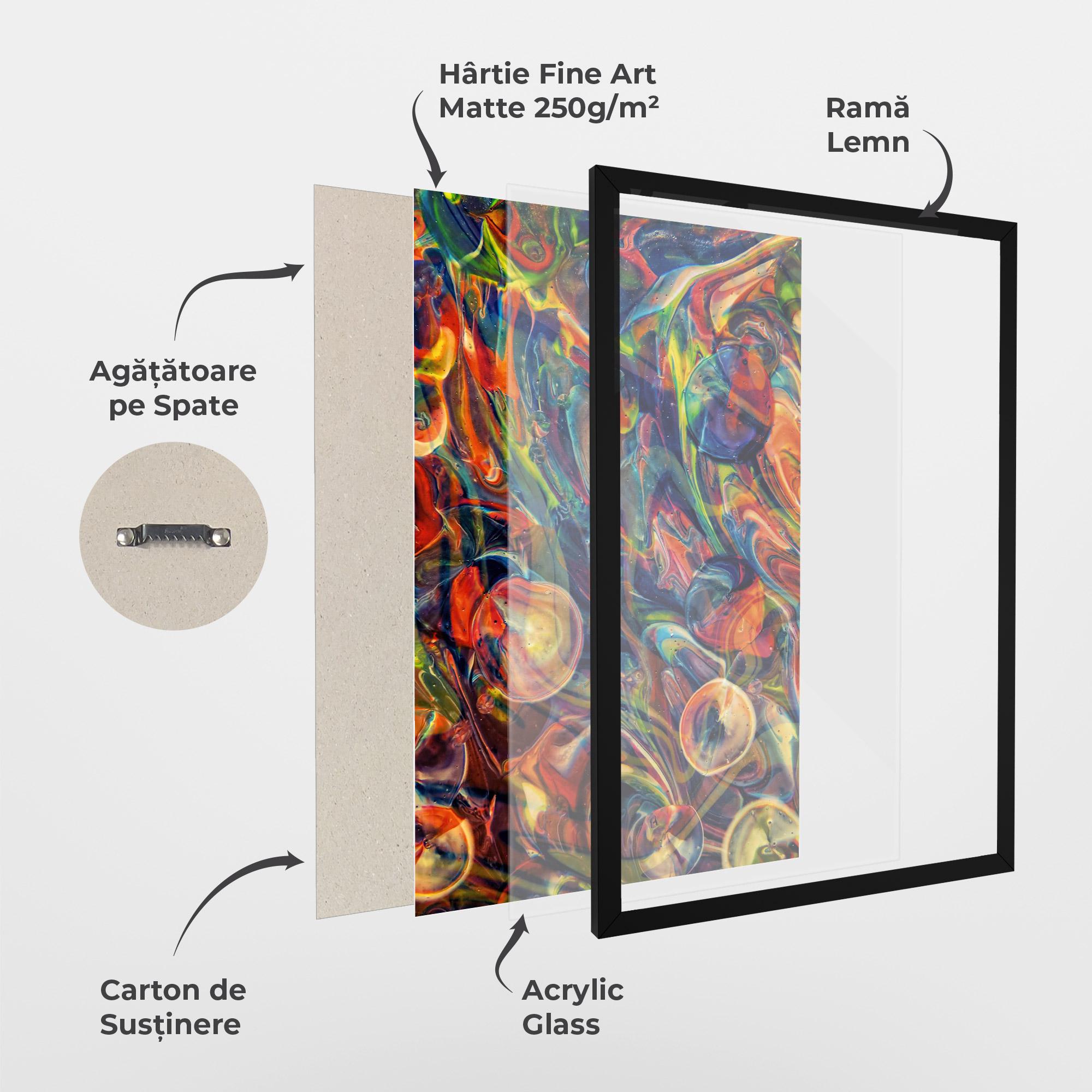 Poster Înrămat Abstract Glass mockup 1