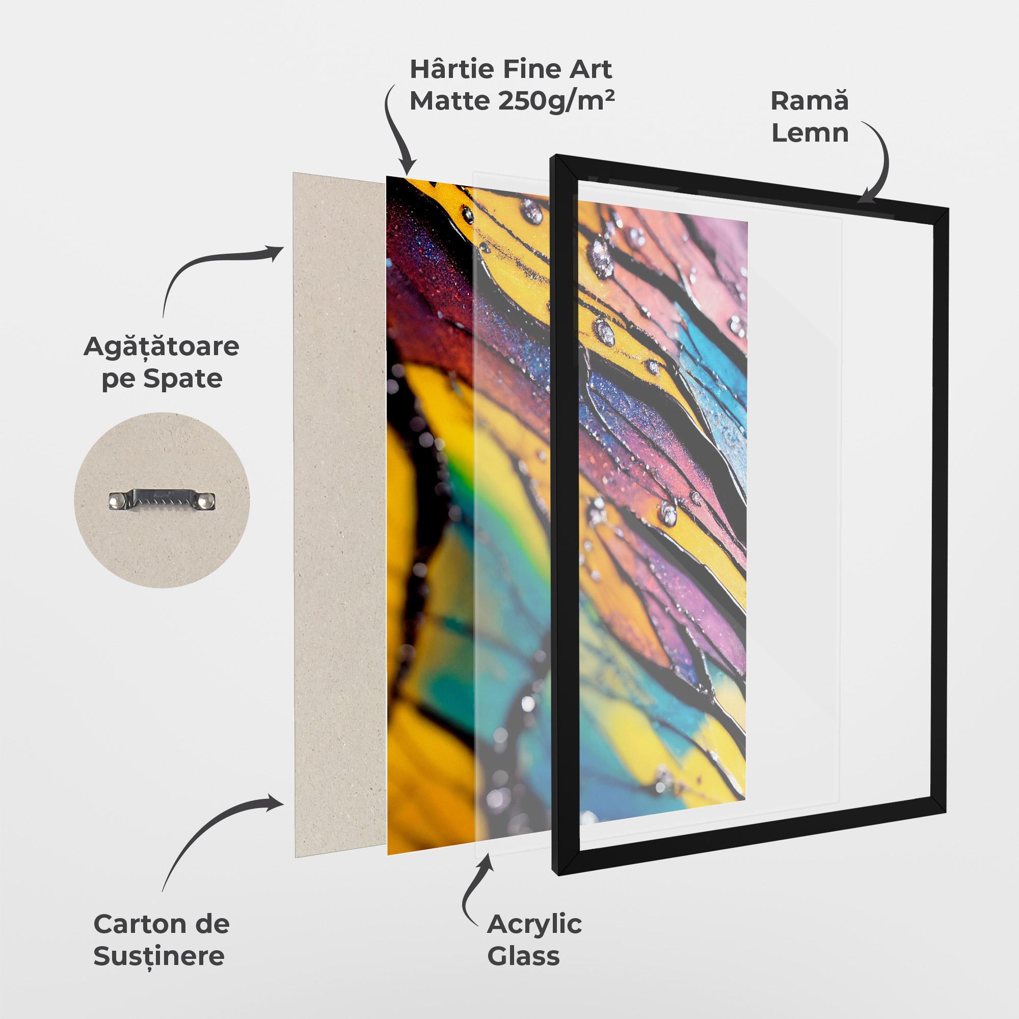 Poster Înrămat Beautiful Colorful Epoxy mockup 1