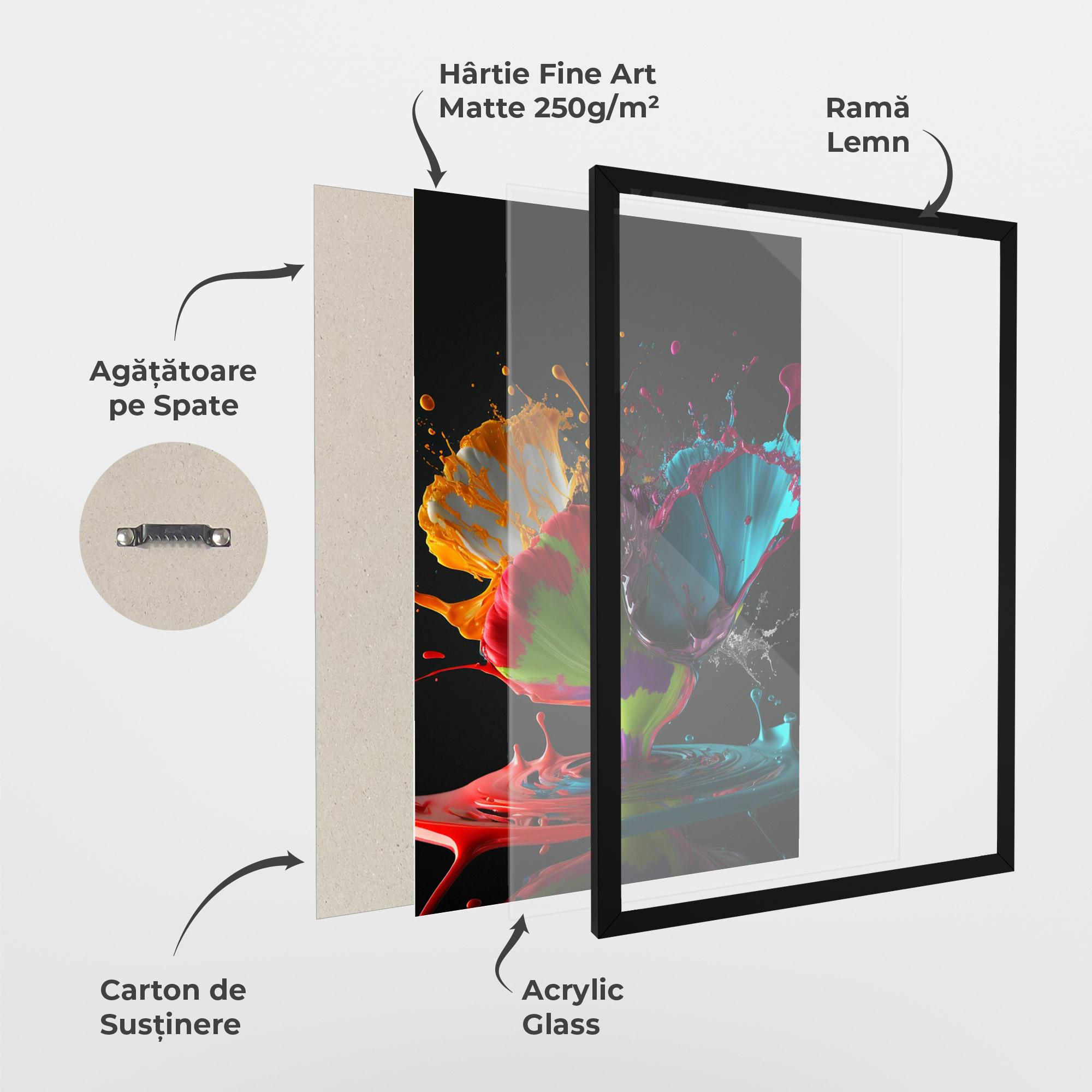 Poster Înrămat Beautiful Colorful Splash mockup 1