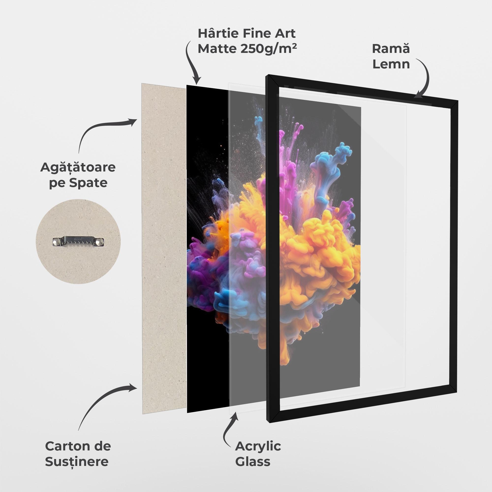 Poster Înrămat Colorful Cloud Liquid mockup 1